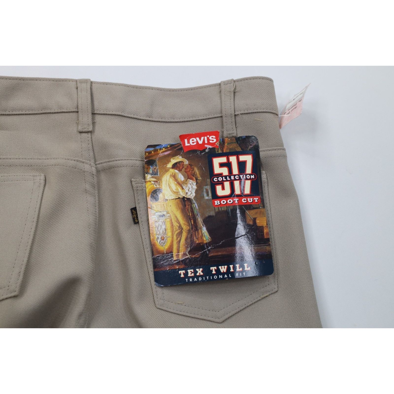 Levi's NOS Vintage 90s Levis 517 Western Flared Knit Chino Pants Size US 34 / EU 50 - 9 Thumbnail