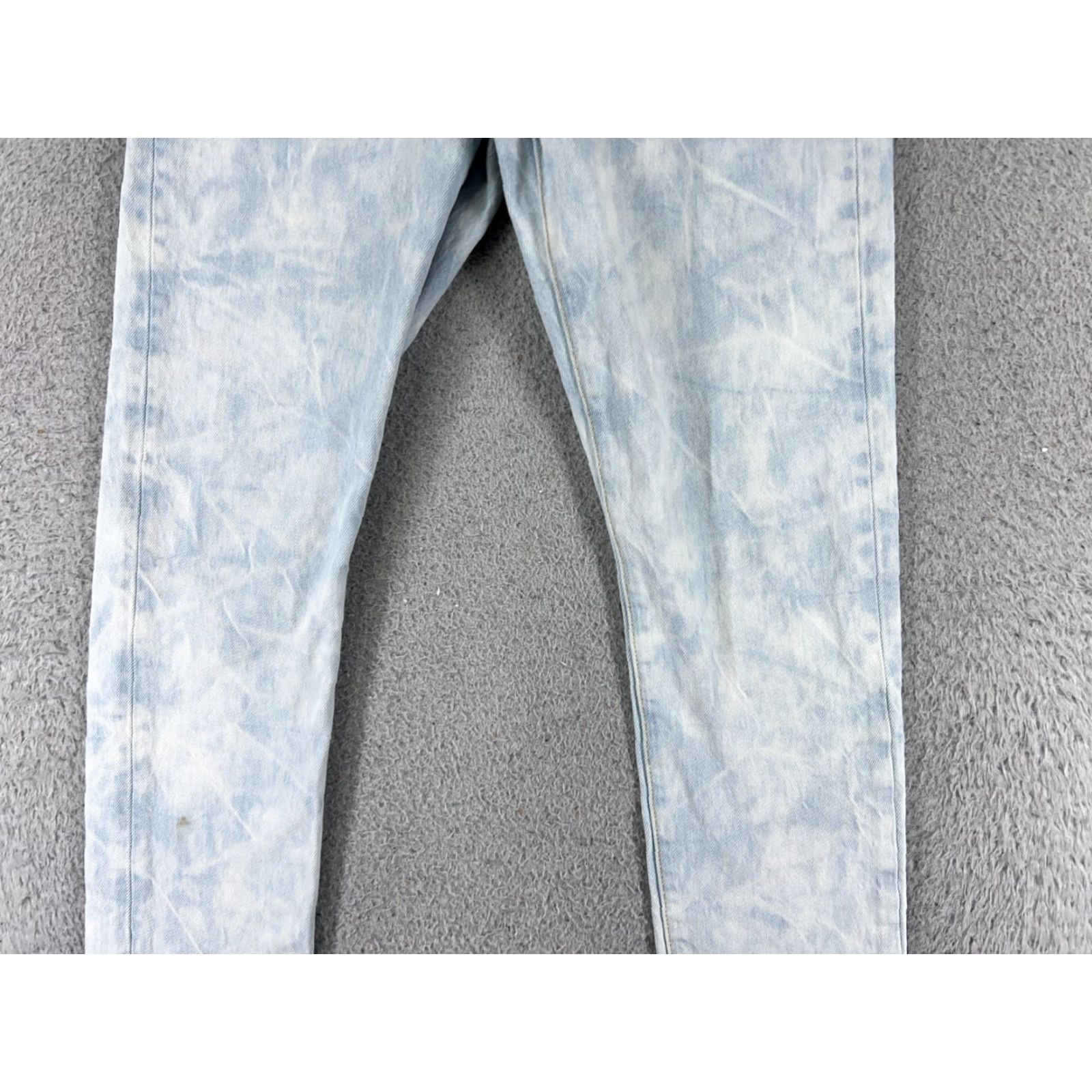 Levi's Levis Jeans Adult 25 Blue Denim 501 Skinny Button Big E Premium Acid Wash Size 42" / US 20 - 3 Thumbnail
