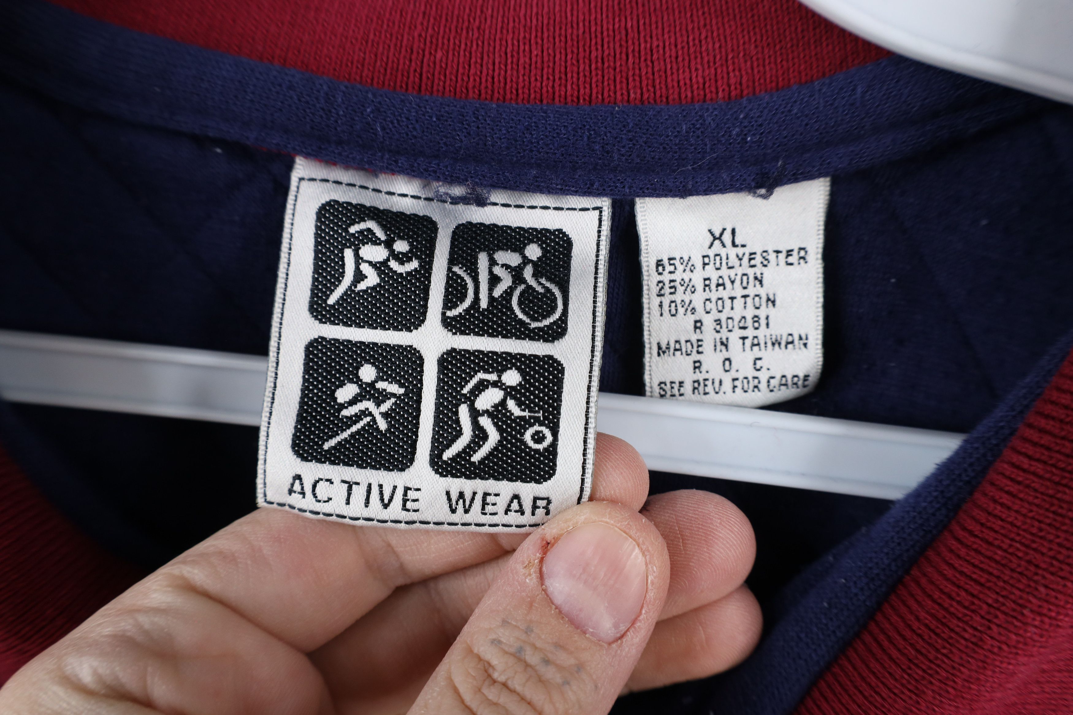 Vintage Vintage 90s Streetwear Block Boxy Fit Collared Sweatshirt Size US XL / EU 56 / 4 - 5 Thumbnail