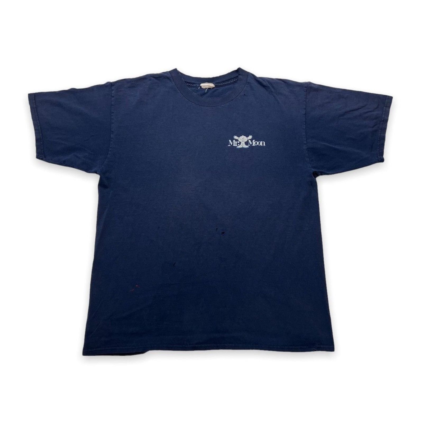 Vintage VTG Mr Moon T Shirt Funny Faded Distressed Thrashed 90s Tee Size US L / EU 52-54 / 3 - 5 Thumbnail