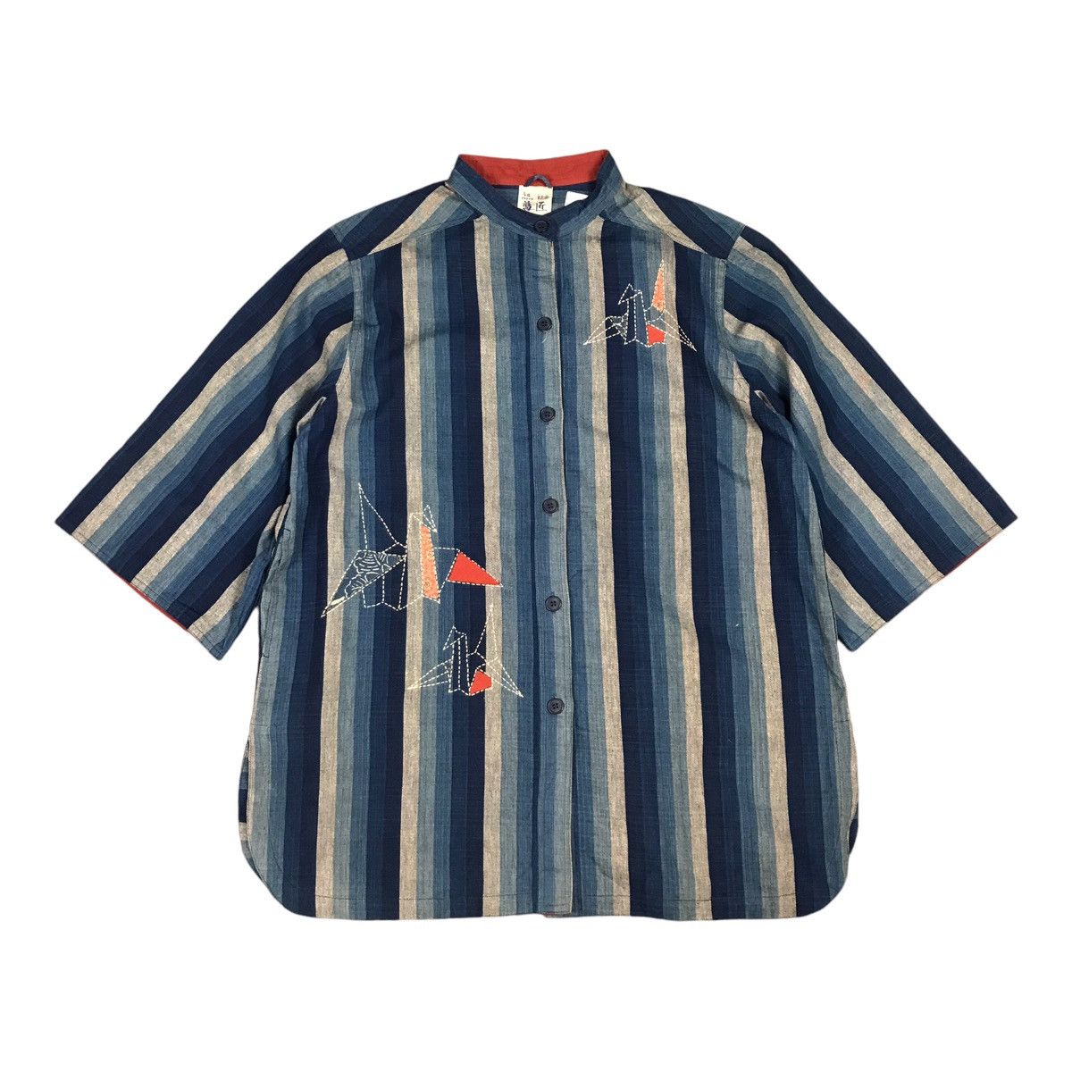 Indigo × Japanese Brand JAPAN INDIGO STRIPE DESIGN BUTTON JACKET Size US M / EU 48-50 / 2 - 1 Thumbnail