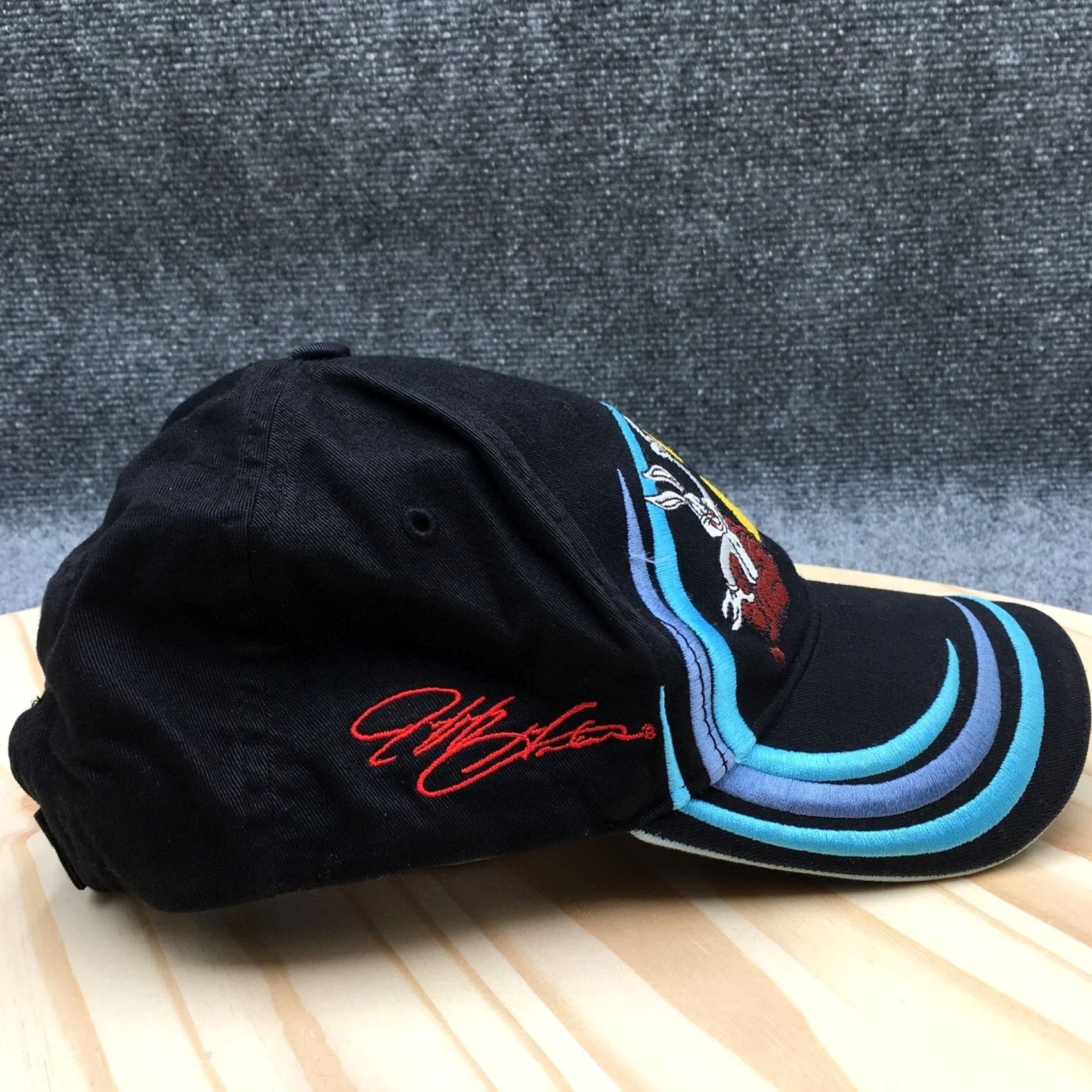 Vintage VINTAGE Winners Circle Bugs Bunny Cap Hat Mens OS Black Cotton Baseball Cap La? Size ONE SIZE - 5 Thumbnail