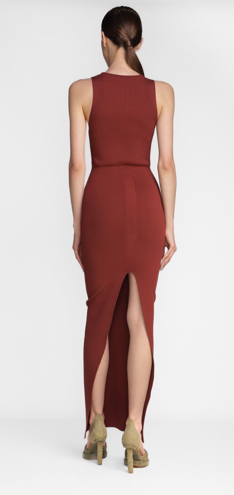 brown mini dress high neck Rick Owens: Women's Miami Body (Brown) main image 1