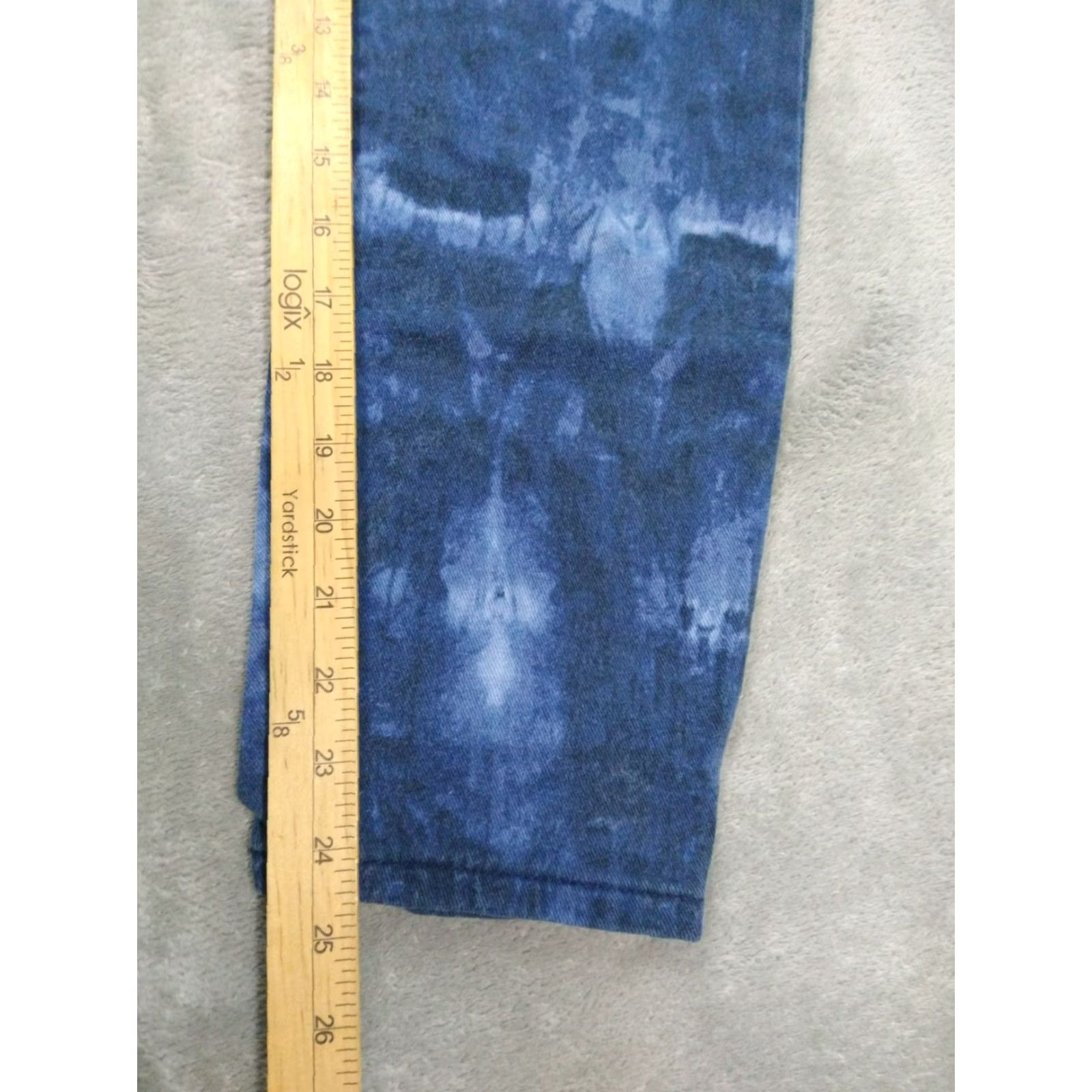 Ralph Lauren Ralph Lauren Jeans 6 Blue Denim Tie Dye Premiere Skinny Cropped Stretch 5-Pocket Bohemian Womens Size 28" / US 6 / IT 42 - 5 Thumbnail