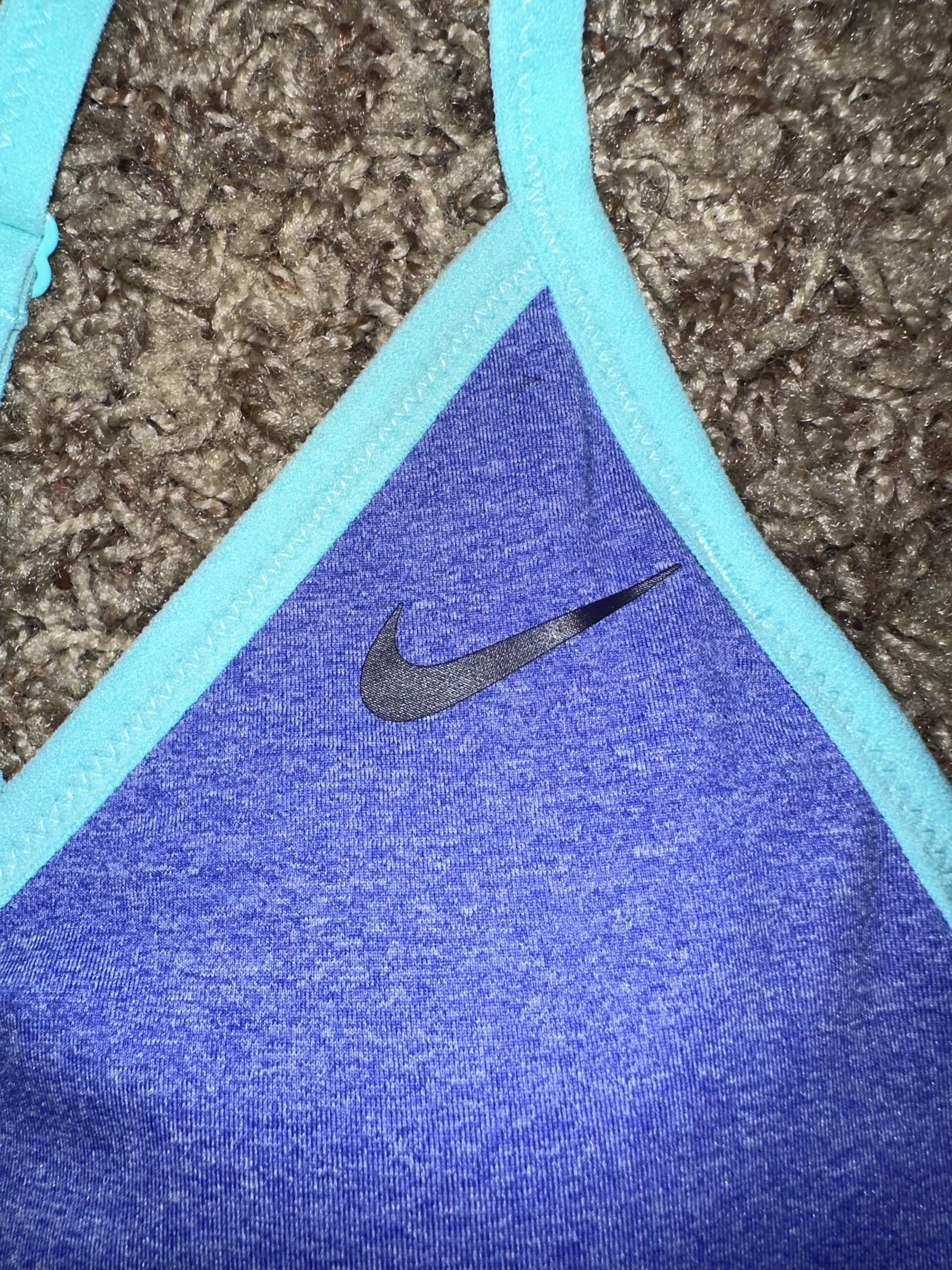 Nike Nike Womens Pro Indy Sports Teal Purple Bra Size S / US 4 / IT 40 - 3 Thumbnail