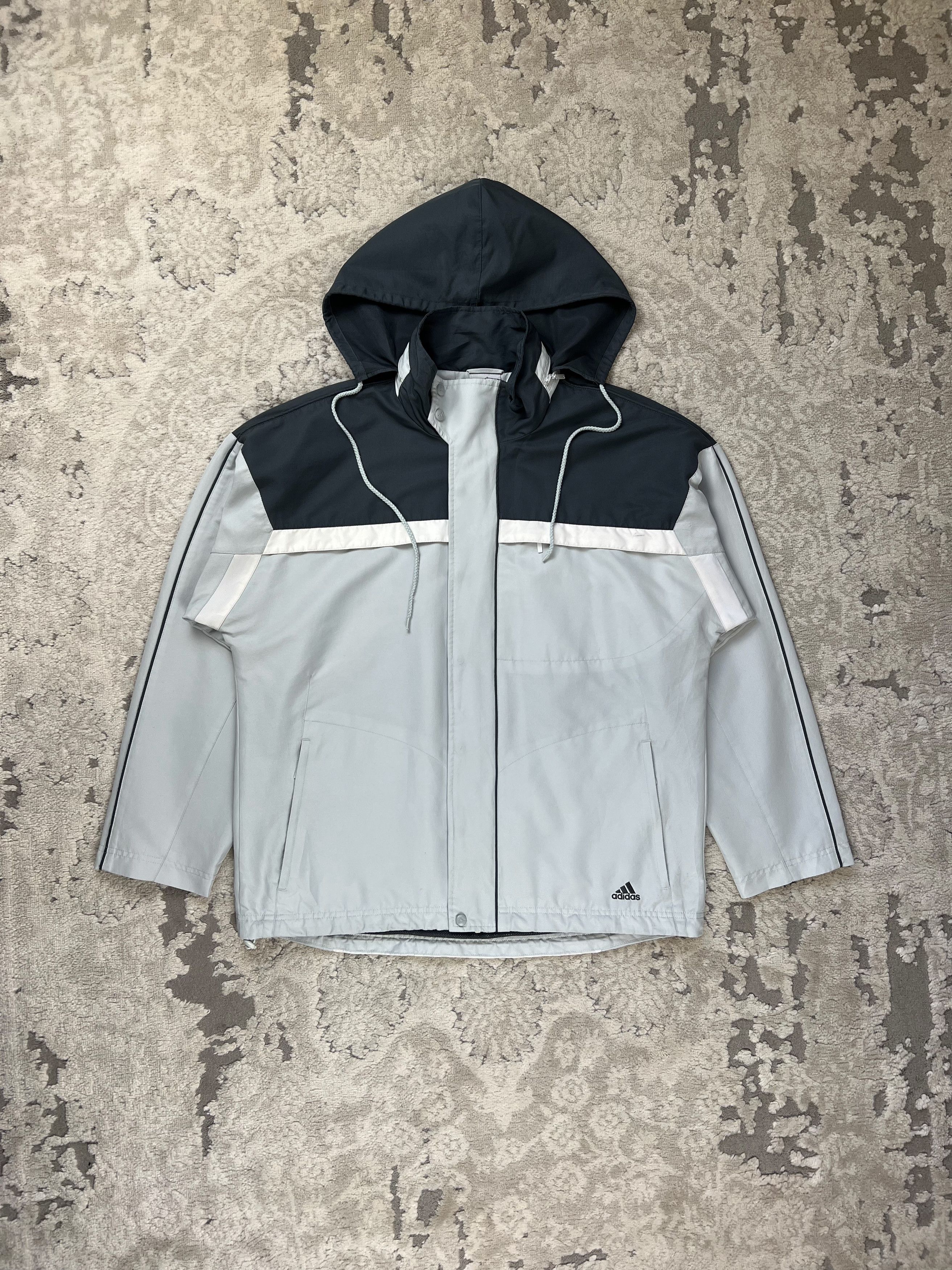 Adidas Adidas Y2K Two-Tone Windbreaker Shell Jacket Packable Hood Size US S / EU 44-46 / 1 - 1 Thumbnail