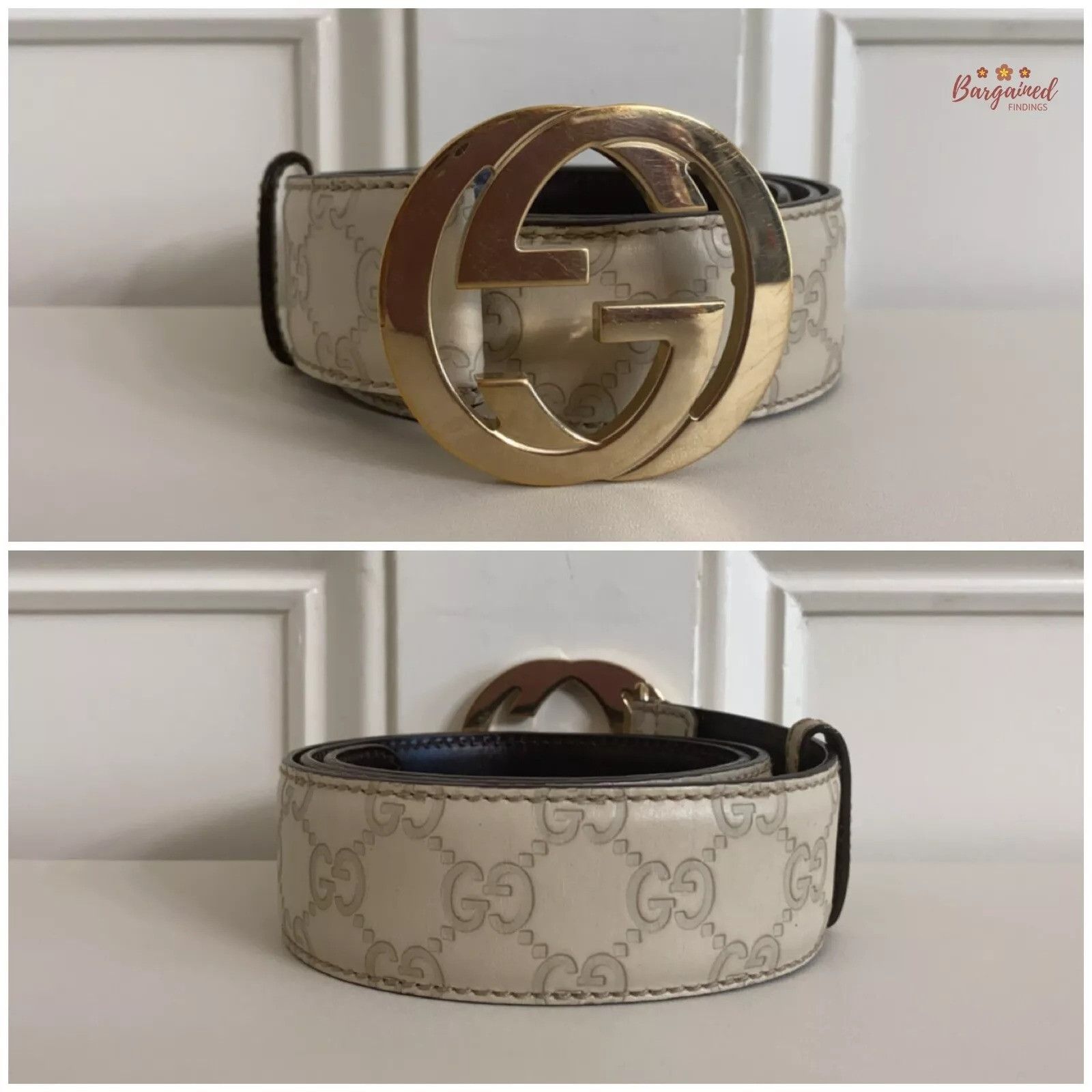 Gucci Gucci Guccissima Leather Gold Interlocking G Buckle Belt Size 30 - 10 Thumbnail