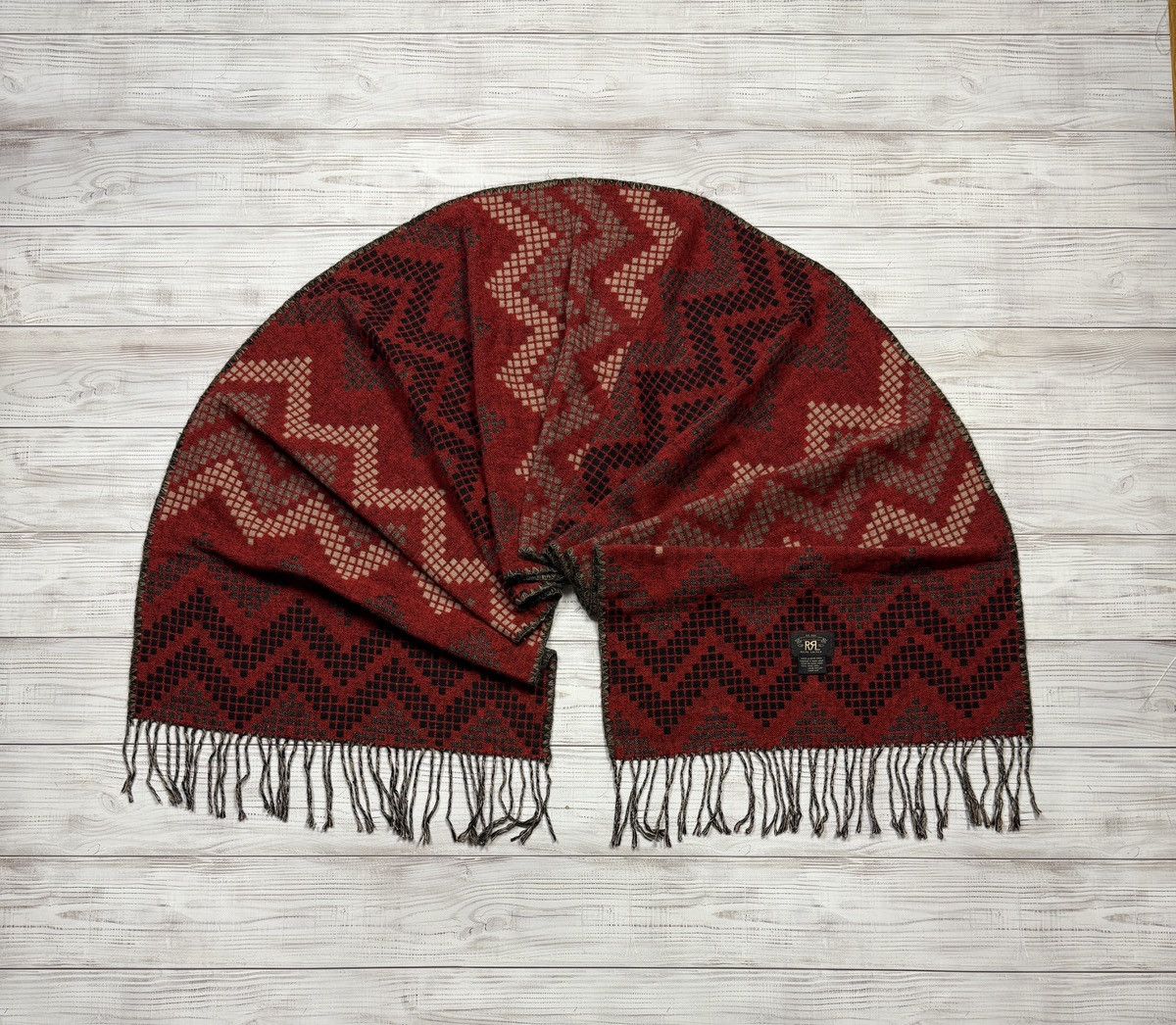 RRL Ralph Lauren Ralph Lauren Double RRL Crazy Wool Scarf Size ONE SIZE - 2 Thumbnail