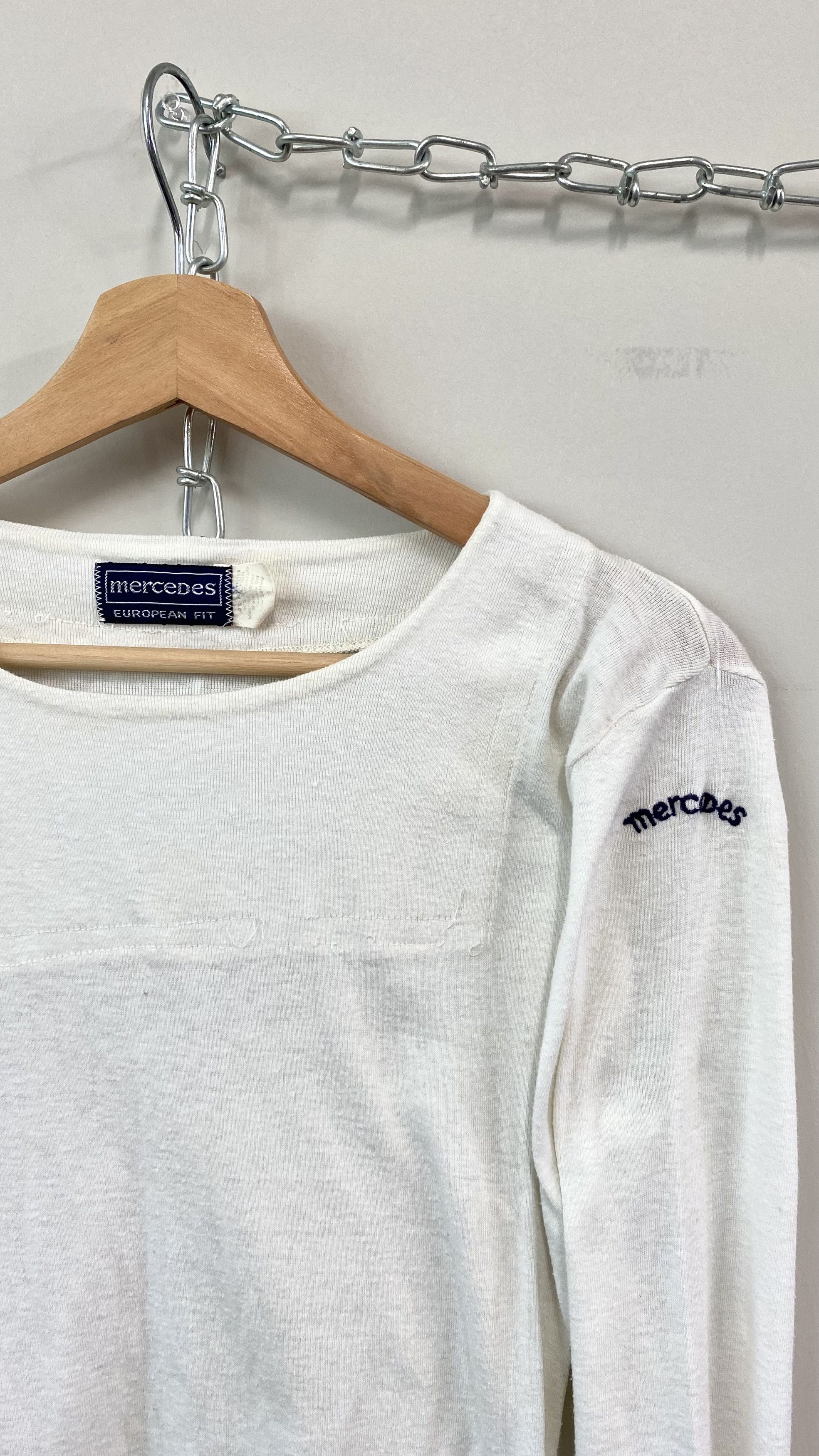 Designer VTG 70s Mercedes Long Sleeve European Fit Slim T Shirt Size US S / EU 44-46 / 1 - 5 Thumbnail