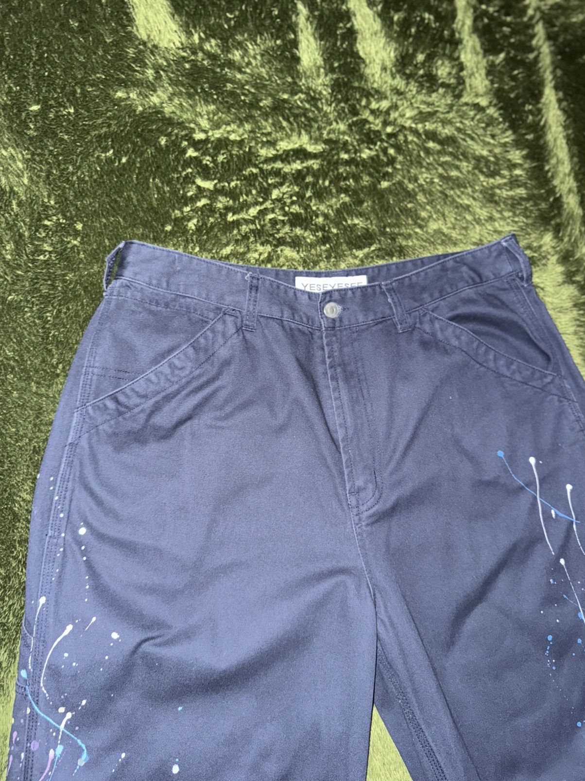 thisisneverthat [L] YESEYESEE Painted Cotton Carpenter Work Pants navy Size US 36 / EU 52 - 4 Thumbnail