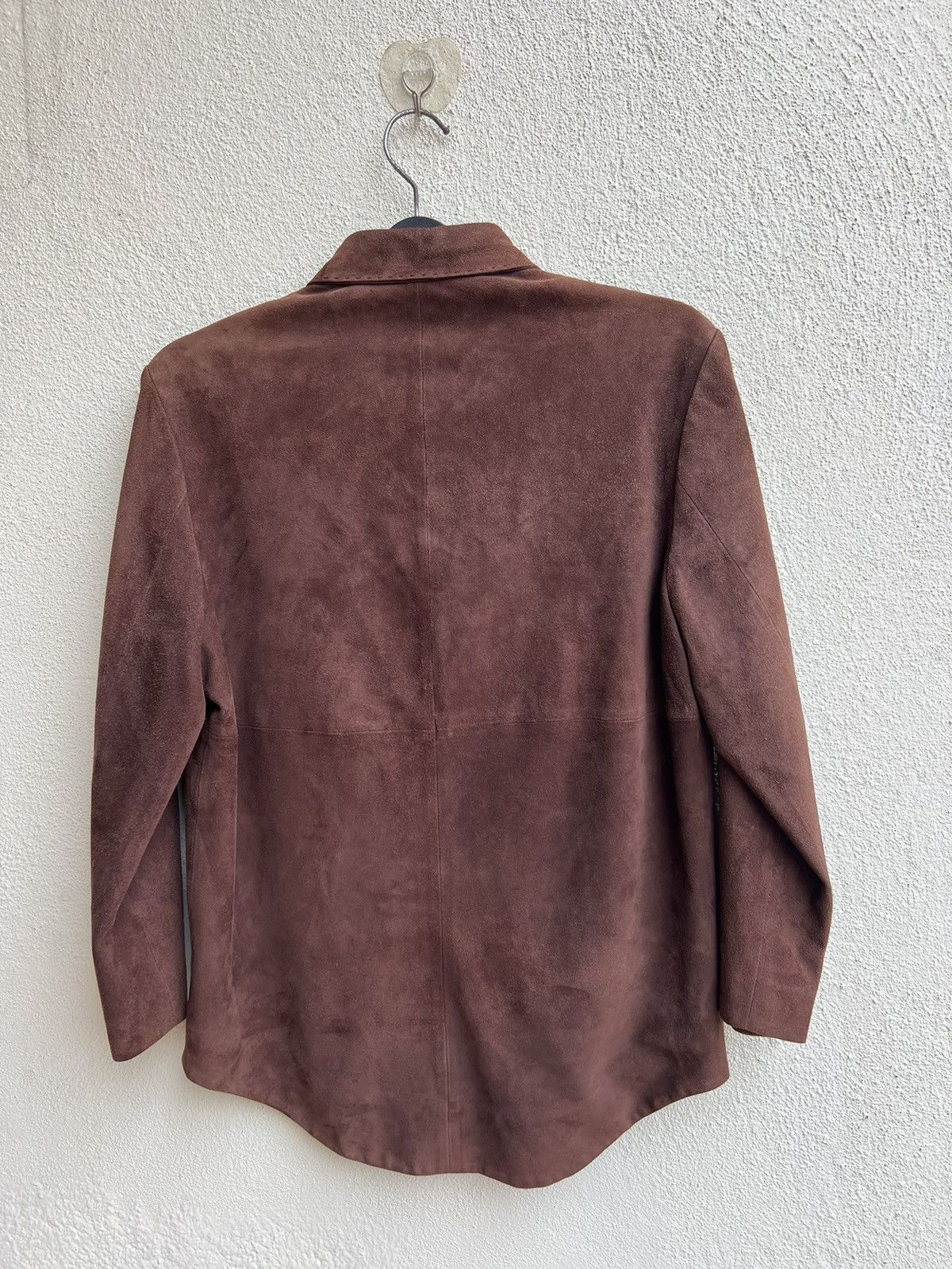 Leather Vintage FIGARO Paris Brown Sheepskin Suede Leather Shirt Size US M / EU 48-50 / 2 - 22 Thumbnail