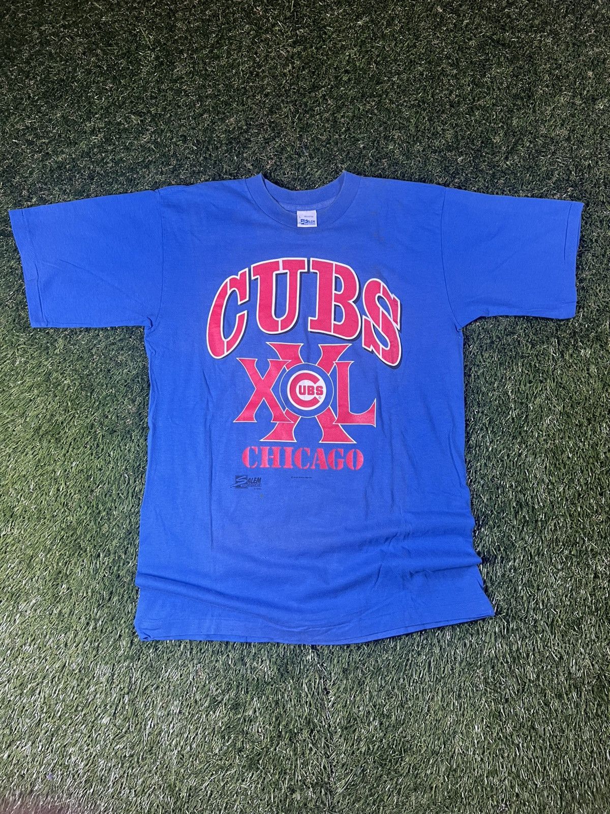 Salem Sportswear Vintage 90s Salem Sports Chicago Cubs XXL Faded Sports Tee Size US L / EU 52-54 / 3 - 1 Thumbnail