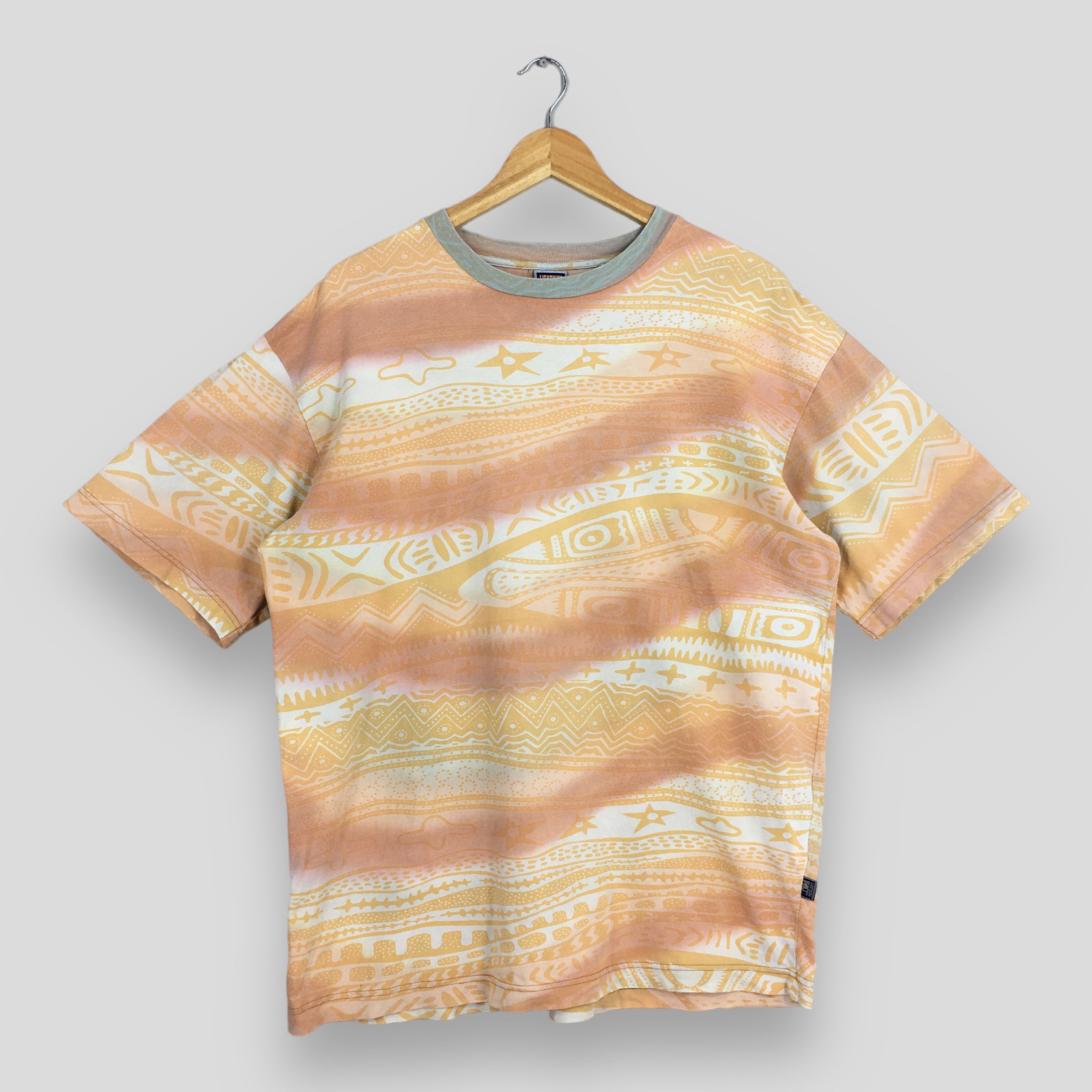 Lightning Bolt × Vintage Vintage 90's Lightning Bolt Surfing Striped Art Tshirt Large Size US L / EU 52-54 / 3 - 1 Thumbnail
