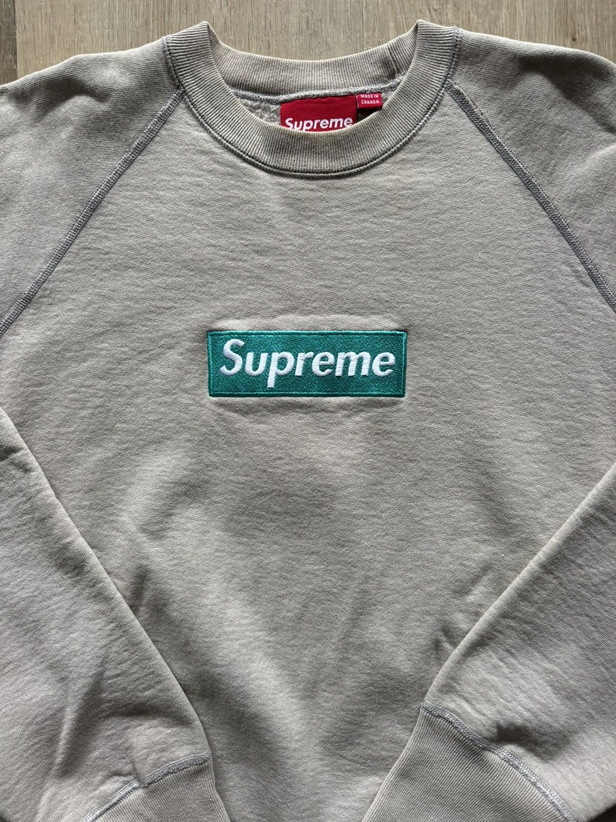 Supreme Supreme Oatmeal Box Logo Crewneck 2006 Size US L / EU 52-54 / 3 - 1 Thumbnail