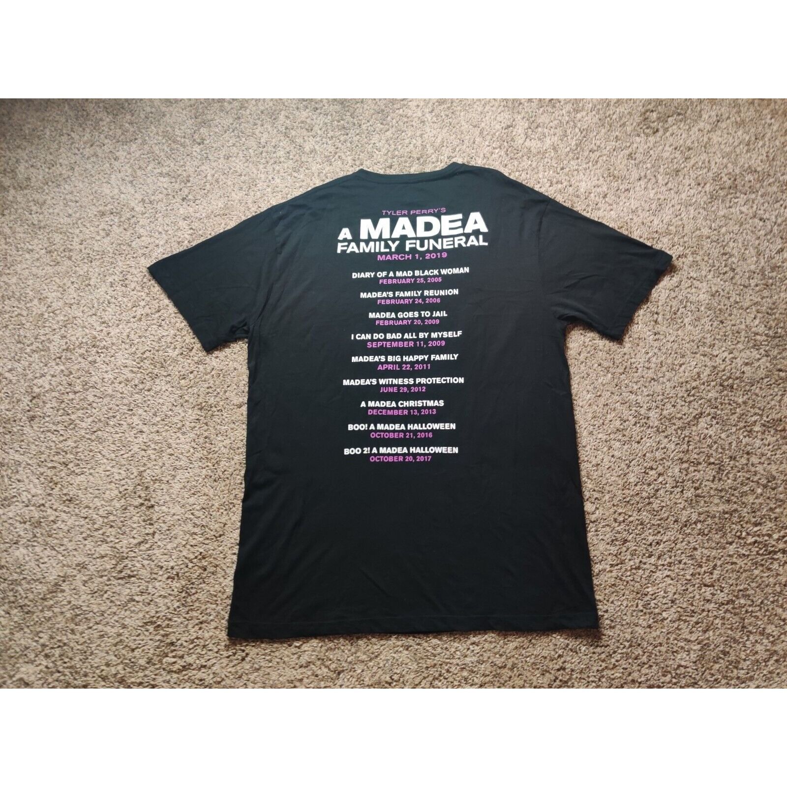 Other Tyler Perry Madea Shirt Adult Mens XL Black All Cast Crew Size US XL / EU 56 / 4 - 5 Thumbnail