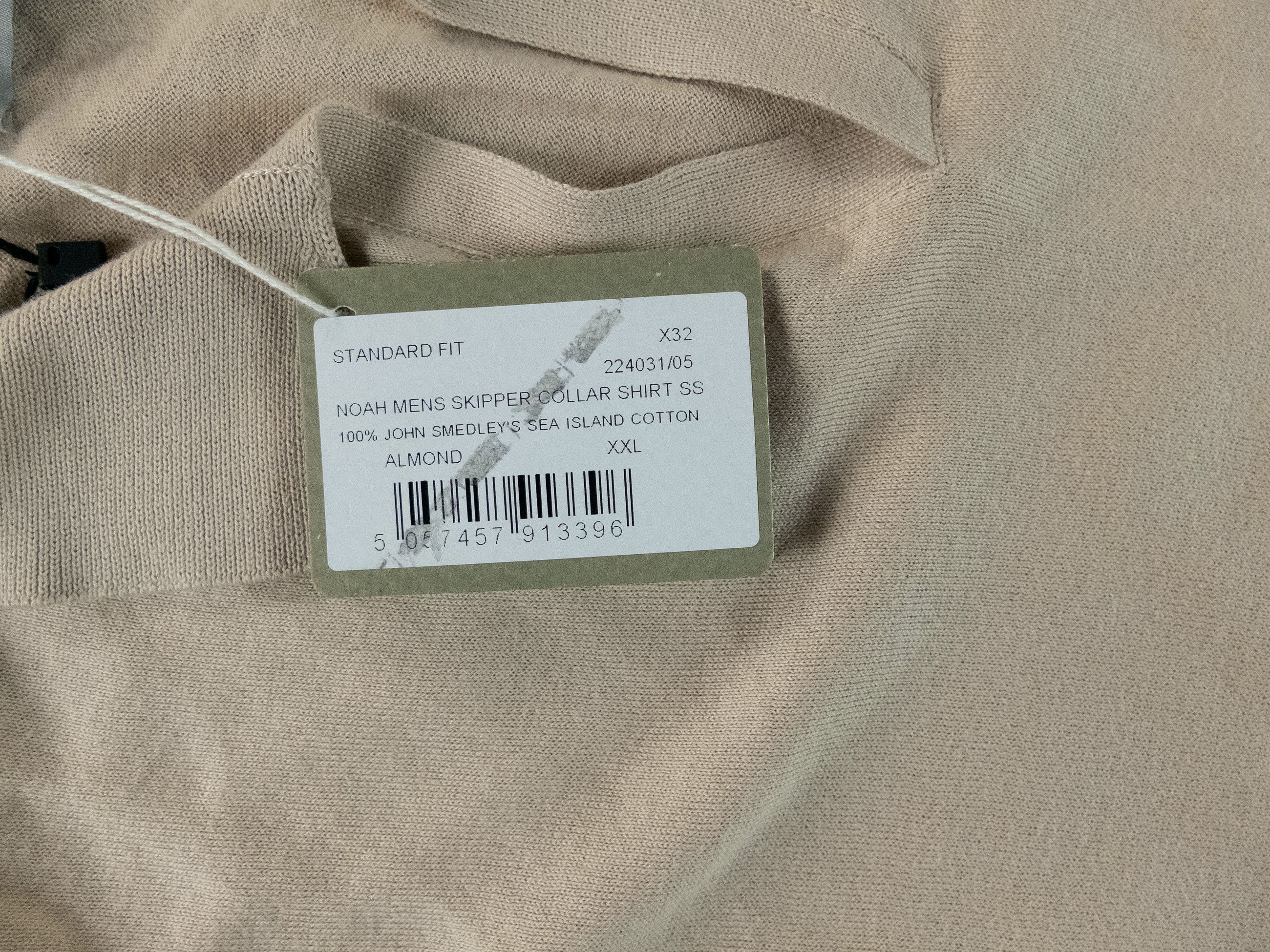 John Smedley JOHN SMEDLEY Noah beige knit cotton polo shirt XXL q Size US XXL / EU 58 / 5 - 6 Thumbnail
