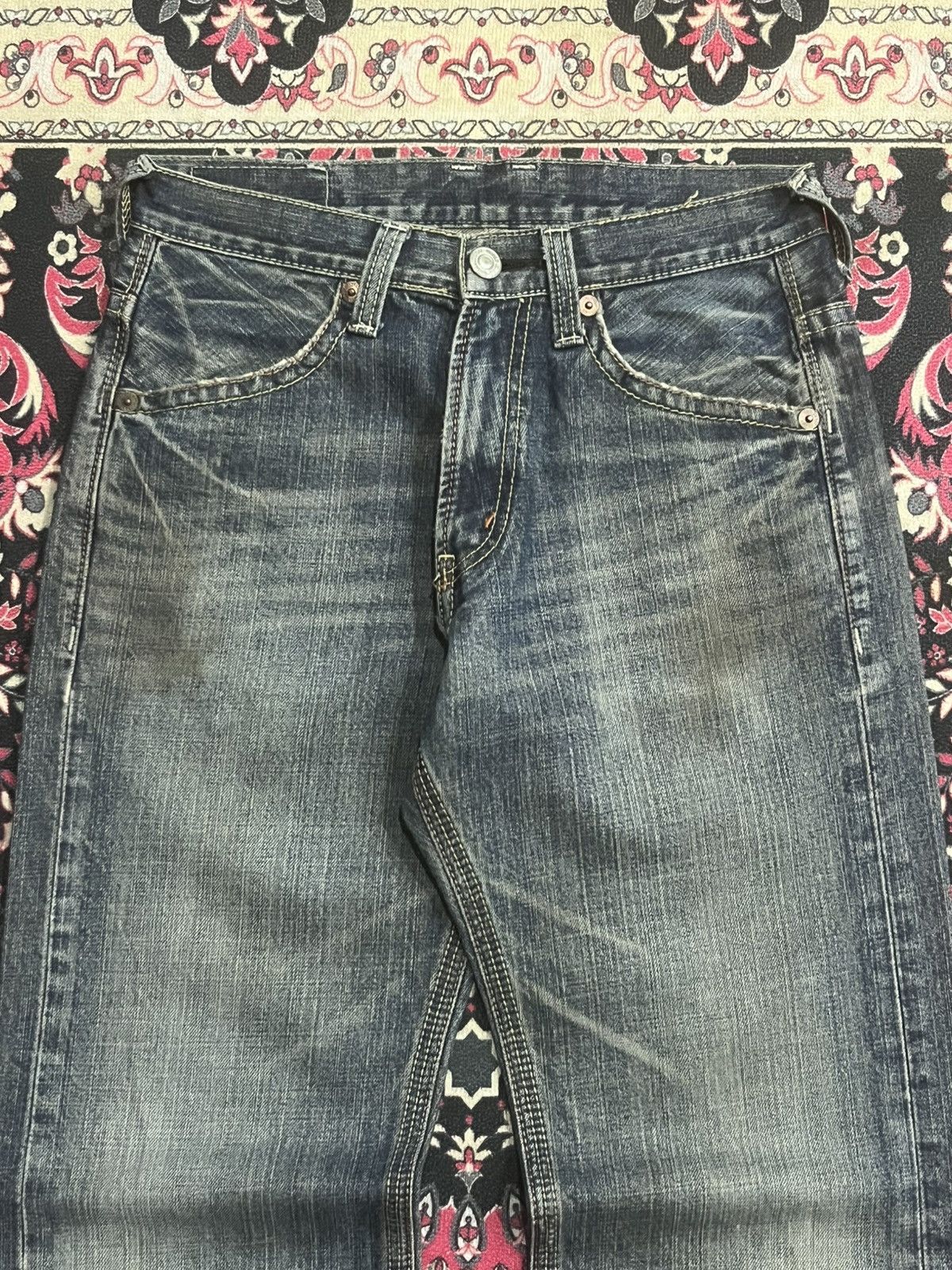 Japanese Brand Vintage Japanese Brand Bobson Cheesking Blue Faded Jeans Size US 29 - 4 Thumbnail