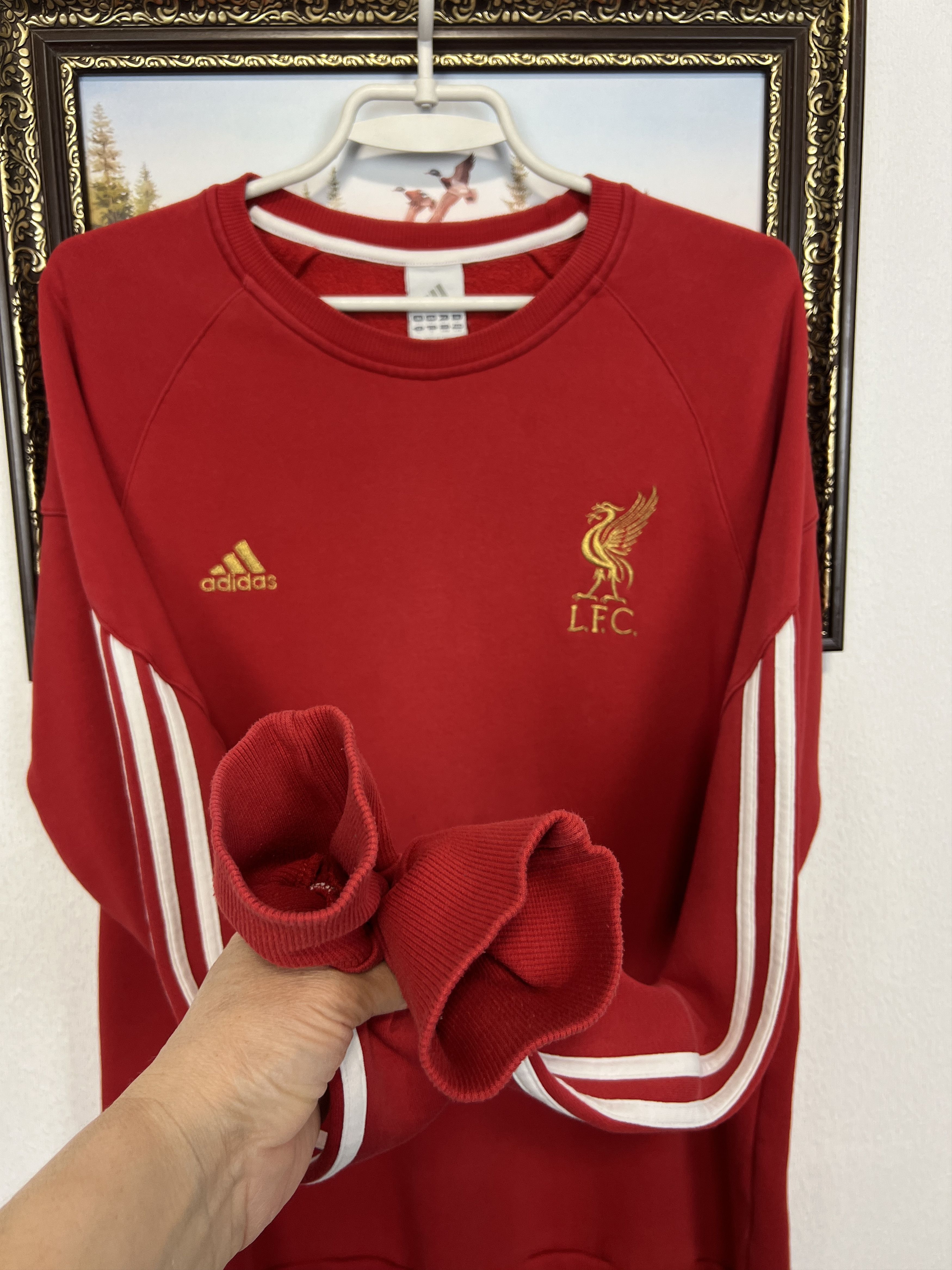 Adidas Vintage Adidas Liverpool Football Sweatshirt Jacket Crewneck Size US L / EU 52-54 / 3 - 4 Thumbnail
