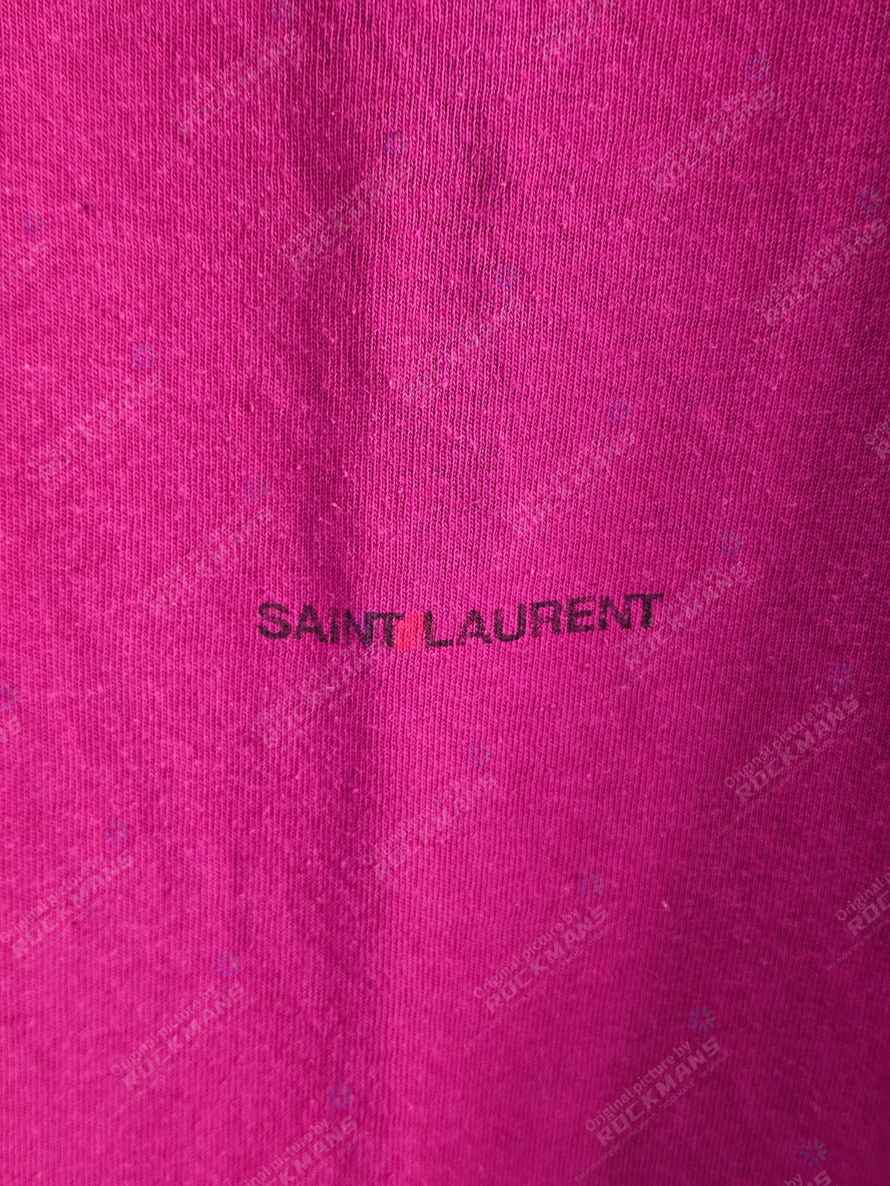 Saint Laurent Paris Saint Laurent Unisex Pink Rive Gauche Logo T-Shirt Size S Size S / US 4 / IT 40 - 2 Thumbnail
