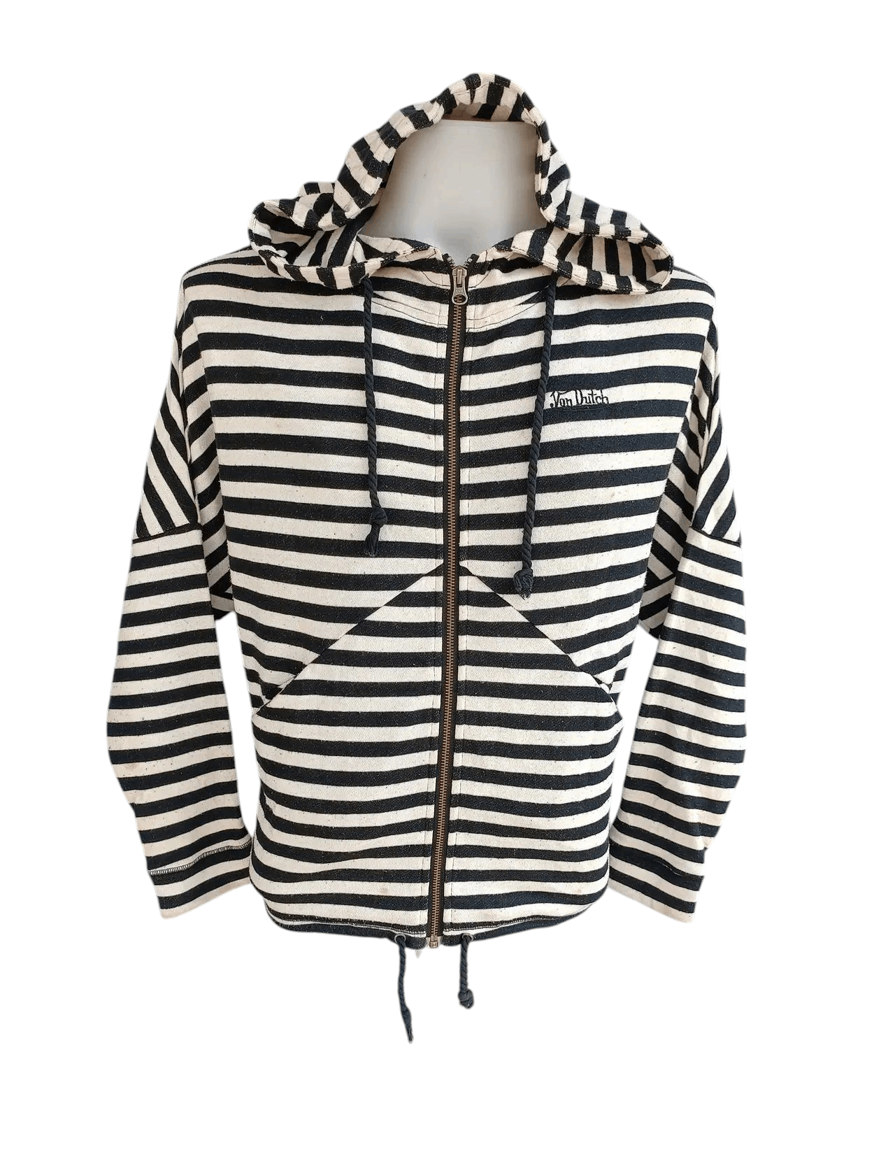 Von Dutch DOPE💥Von Dutch Black White Full Zipped Hoodie Jacket SW007 Size US M / EU 48-50 / 2 - 1 Thumbnail
