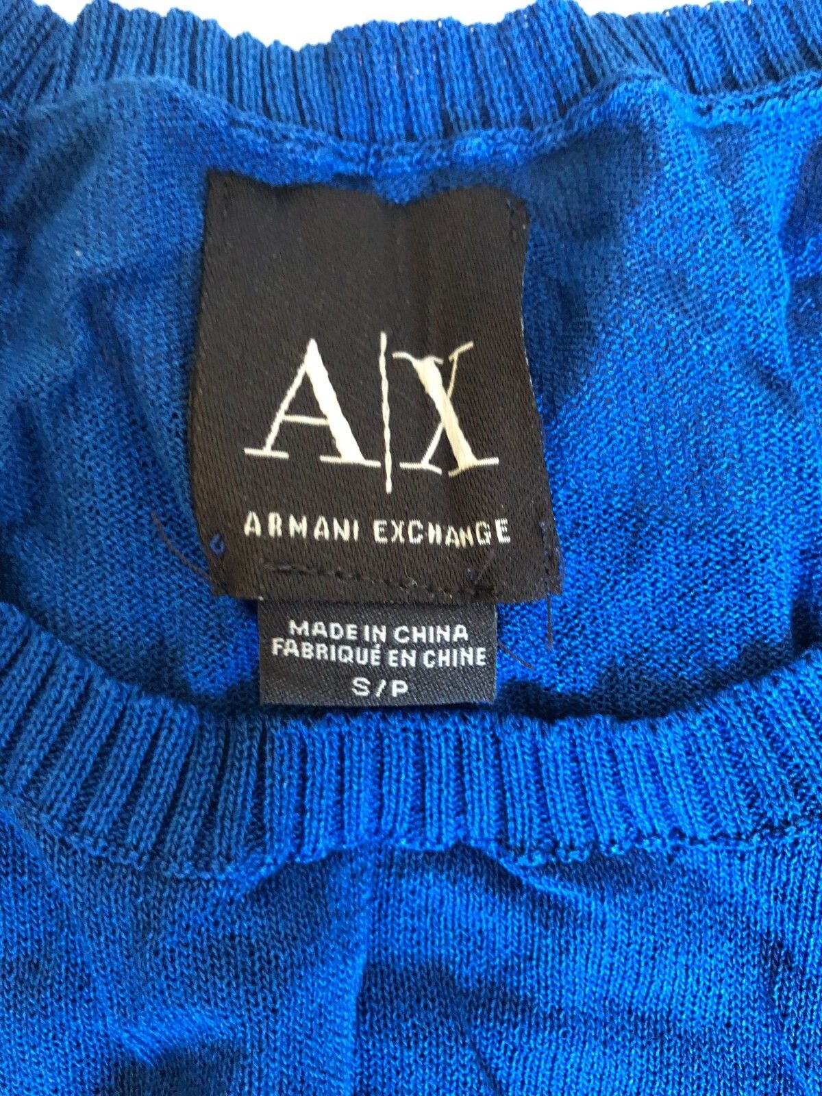 Armani Exchange Armani Exchange A/X Electric Blue S Hemp Shirt Top Size US S / EU 44-46 / 1 - 7 Thumbnail