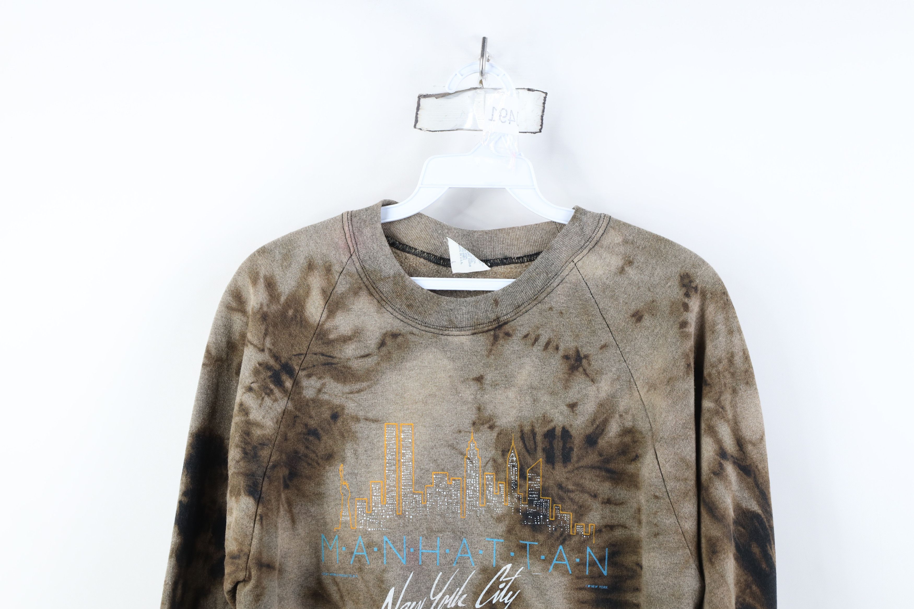 Vintage Vintage 80s Wash Manhattan New York Crewneck Sweatshirt USA Size L / US 10 / IT 46 - 2 Thumbnail