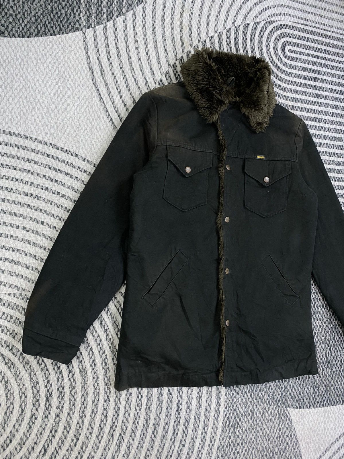 Wrangler Vintage Wrangler Faded Sherpa Fur Lined Ranch Button Coat Size US M / EU 48-50 / 2 - 3 Thumbnail
