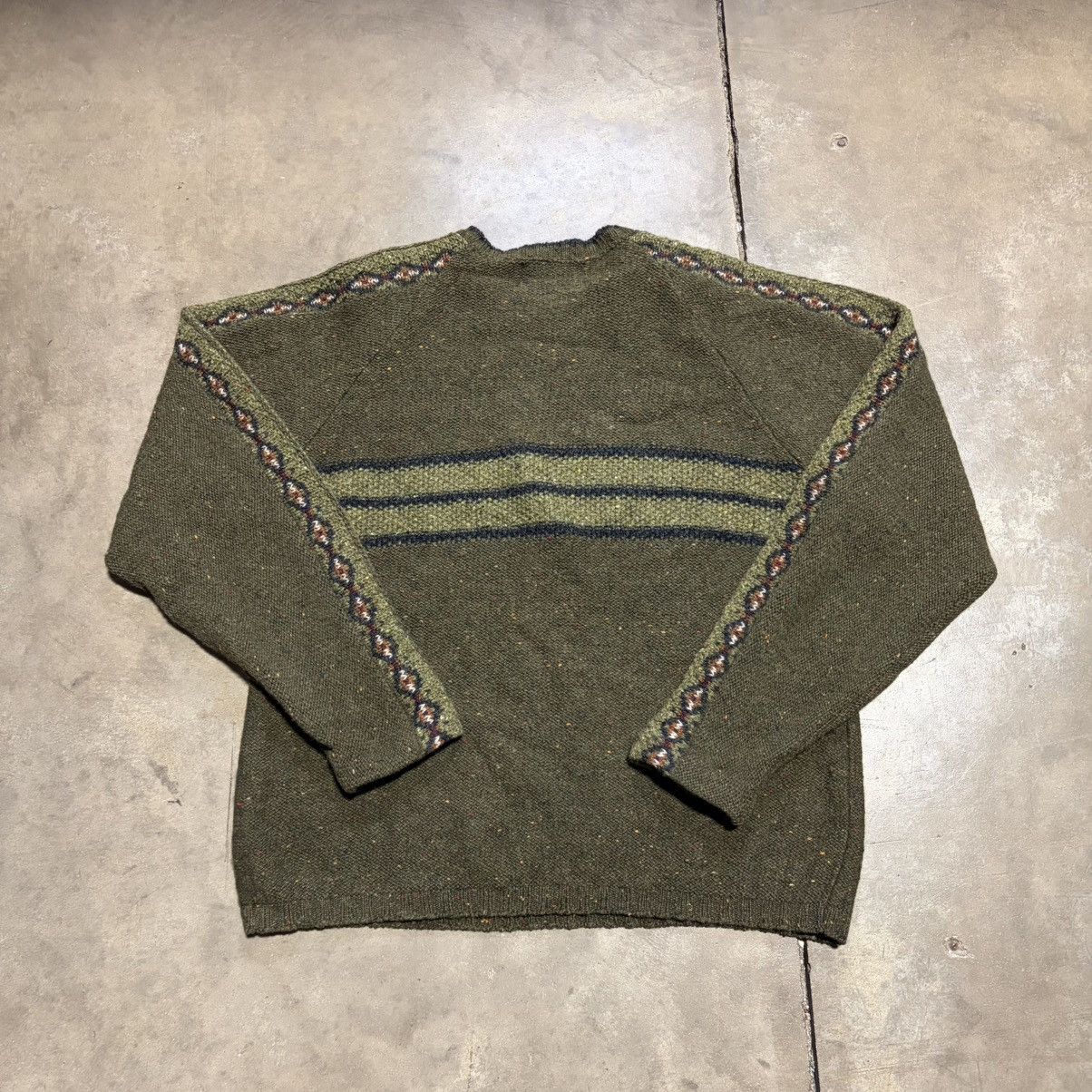 Vintage Vintage Legend Shetland Wool Sweater Striped Nordic 90s USA Size US XL / EU 56 / 4 - 5 Thumbnail