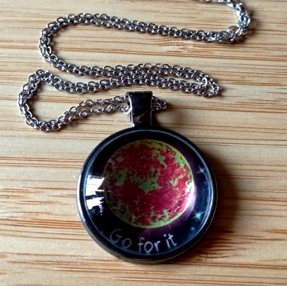Hysteric Glamour × Japanese Brand × Vintage Punk Tiny Planet SUN Stainless Steel Tan Silver Necklace Size ONE SIZE - 10 Thumbnail