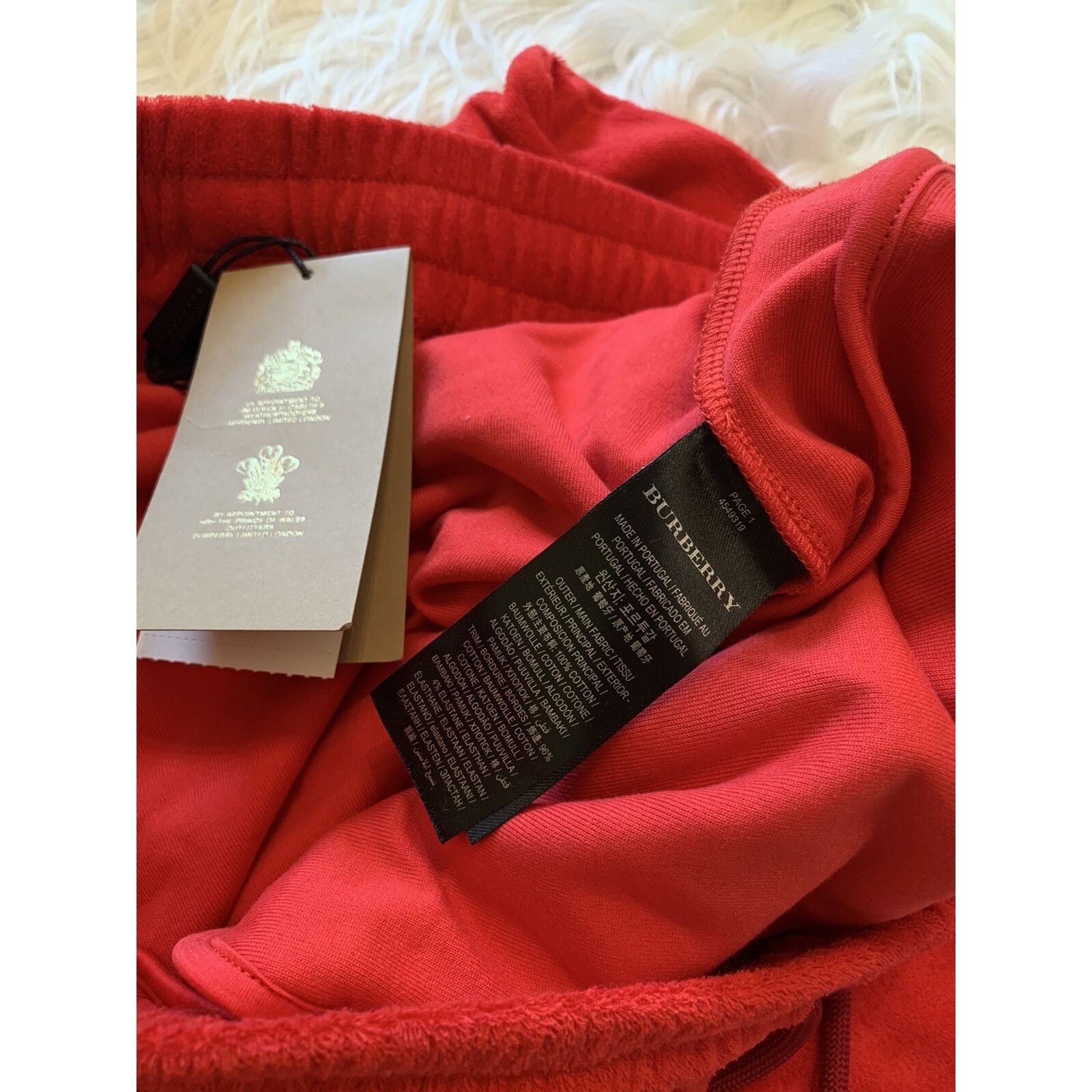 Burberry Burberry New Rainbow Logo Sweatpants Embroidered Bright Red Size US 34 / EU 50 - 6 Thumbnail