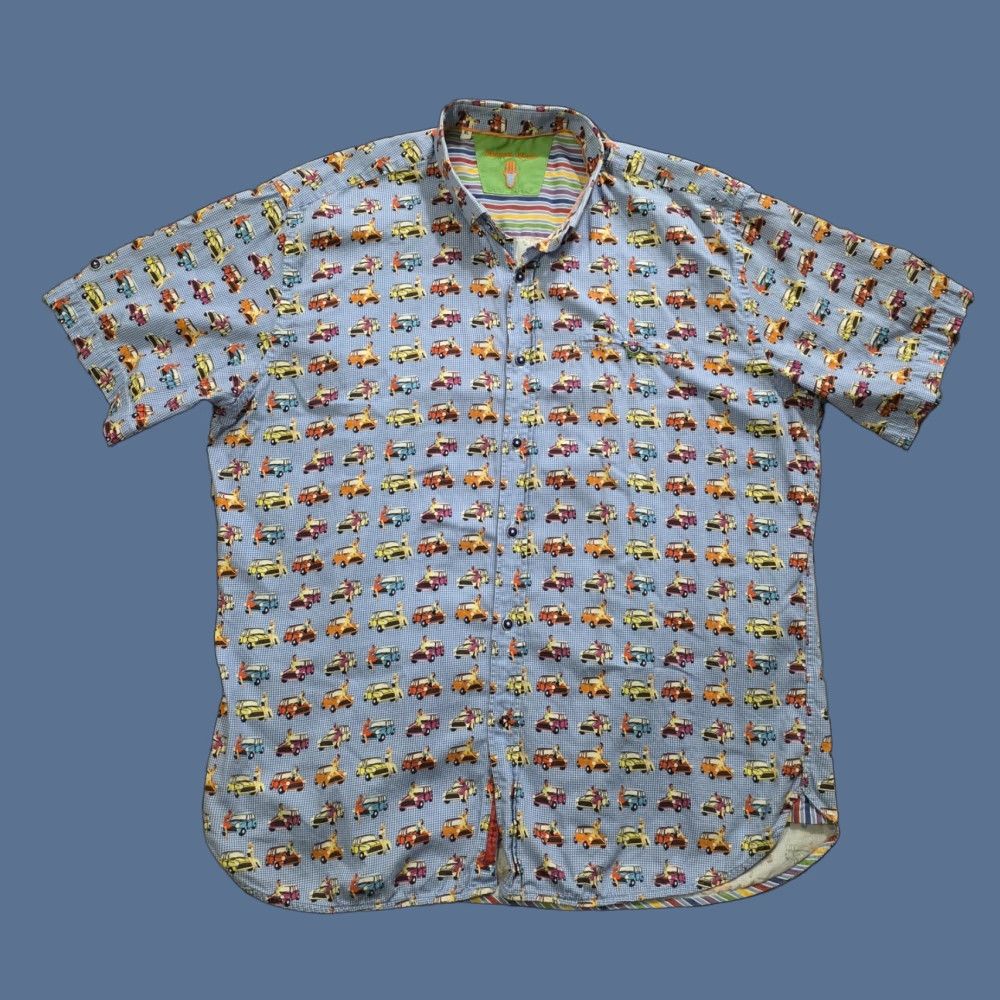 Vintage VINTAGE Visconti Black Button Up Short Sleeve Shirt Cars & Pinup Girls AOP Men's XL Shirt Size US XL / EU 56 / 4 - 1 Thumbnail