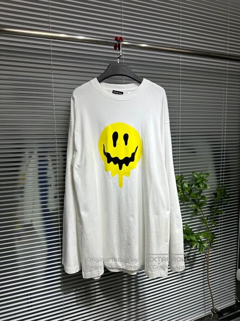 Balenciaga Balenciaga Dissolving smile and victory sign white long-sl Size US S / EU 44-46 / 1 - 1 Thumbnail