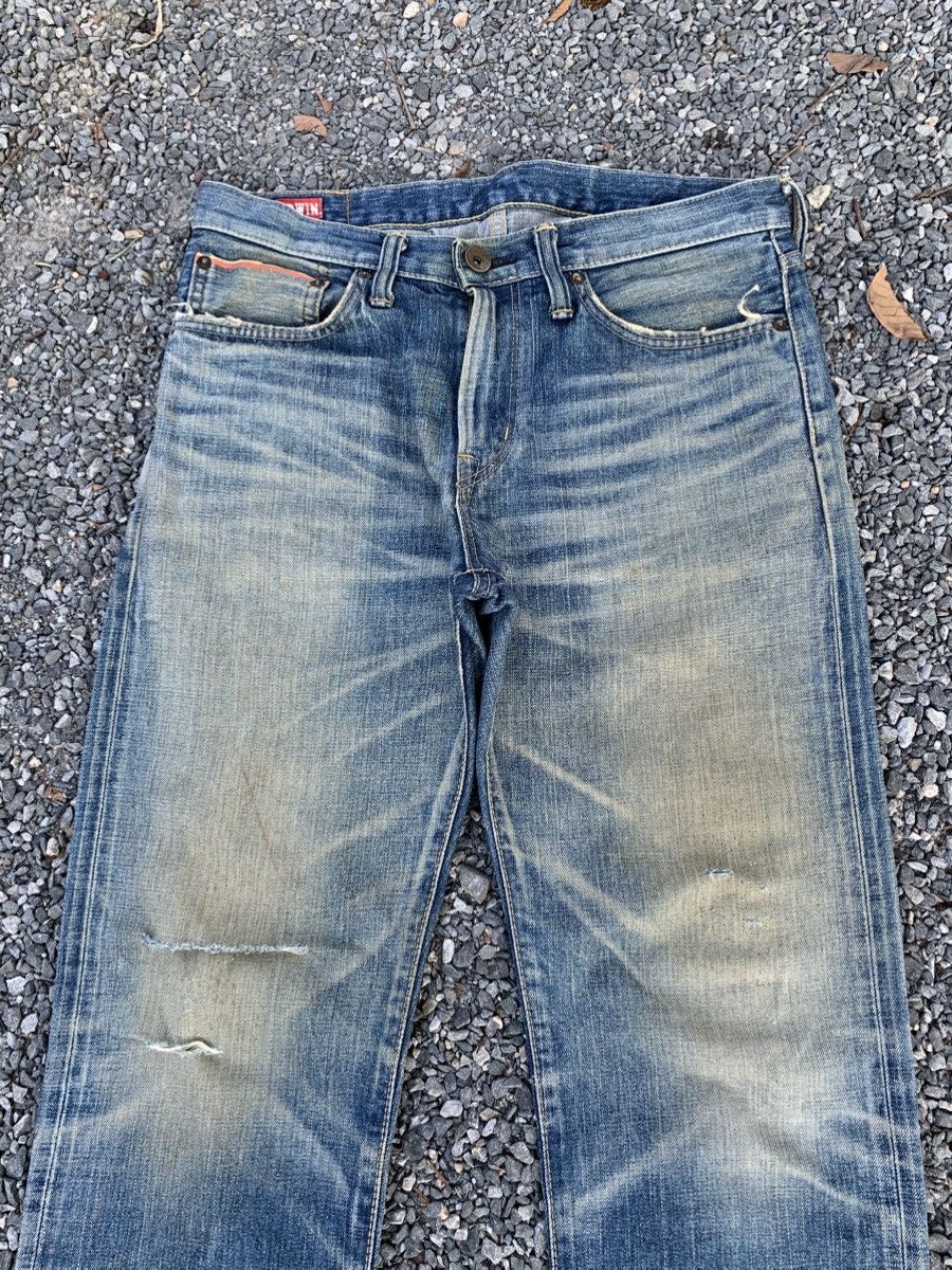 Edwin VINTAGE EDWIN SELVEDGE BUCKLE BACK RUSTY DISTRESSED DENIM Size US 33 - 6 Thumbnail