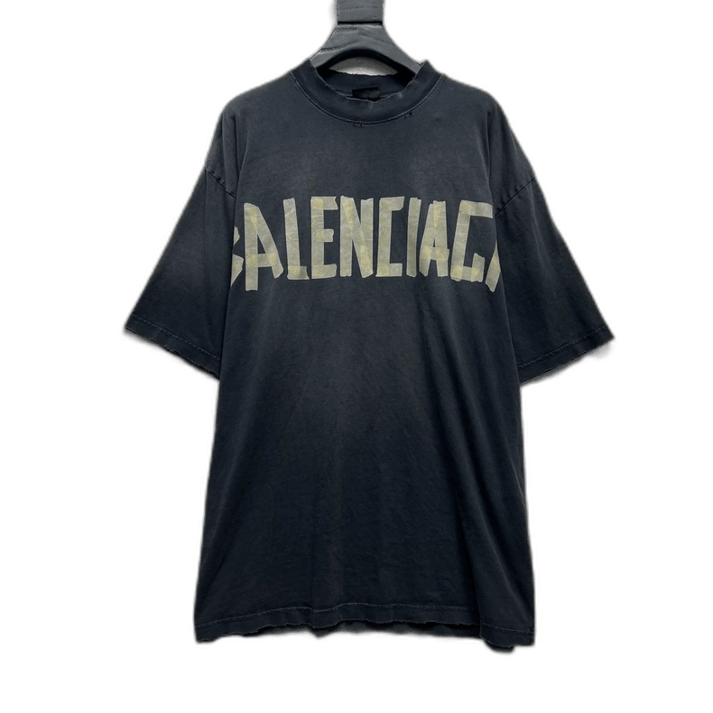 Balenciaga Balenciaga Tape Logo Print Short Sleeve T-Shirt Size US L / EU 52-54 / 3 - 1 Thumbnail