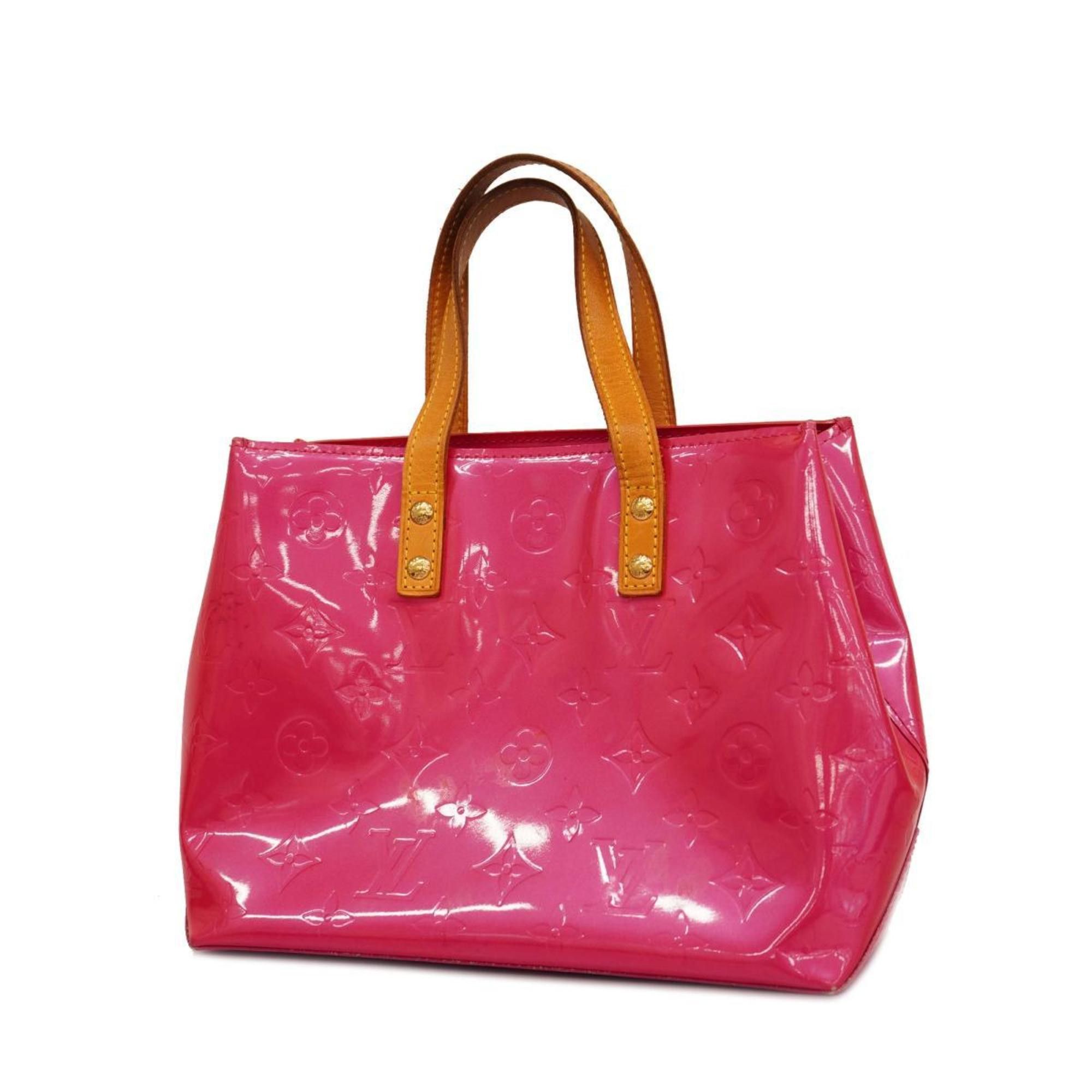 image of Louis Vuitton Handbag Vernis Reed Pm M91221 Fuchsia Pink Ladies, Women's