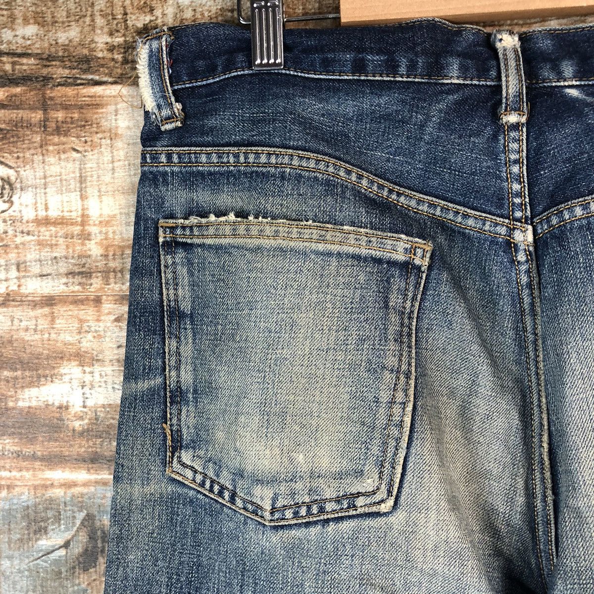 Japanese Brand DL Japan vintage selvedge Blue Distressed Denim Pants #C163 Size US 32 / EU 48 - 17 Thumbnail