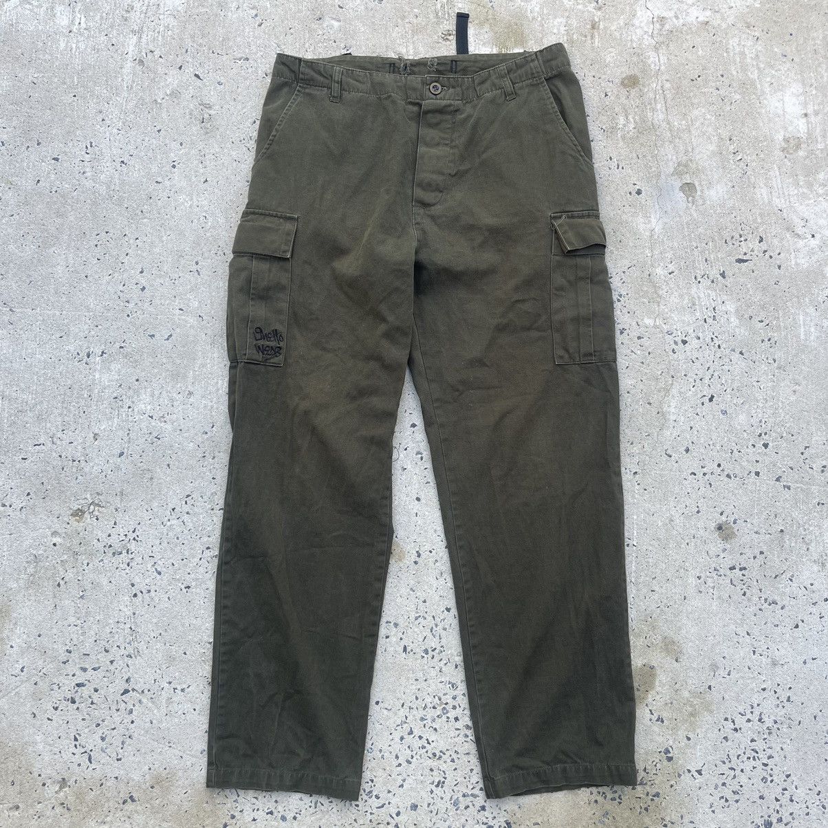 Vintage Vintage GHETTOWEAR Skate Brand Button Fly Cargo Pants Size US 34 / EU 50 - 1 Thumbnail