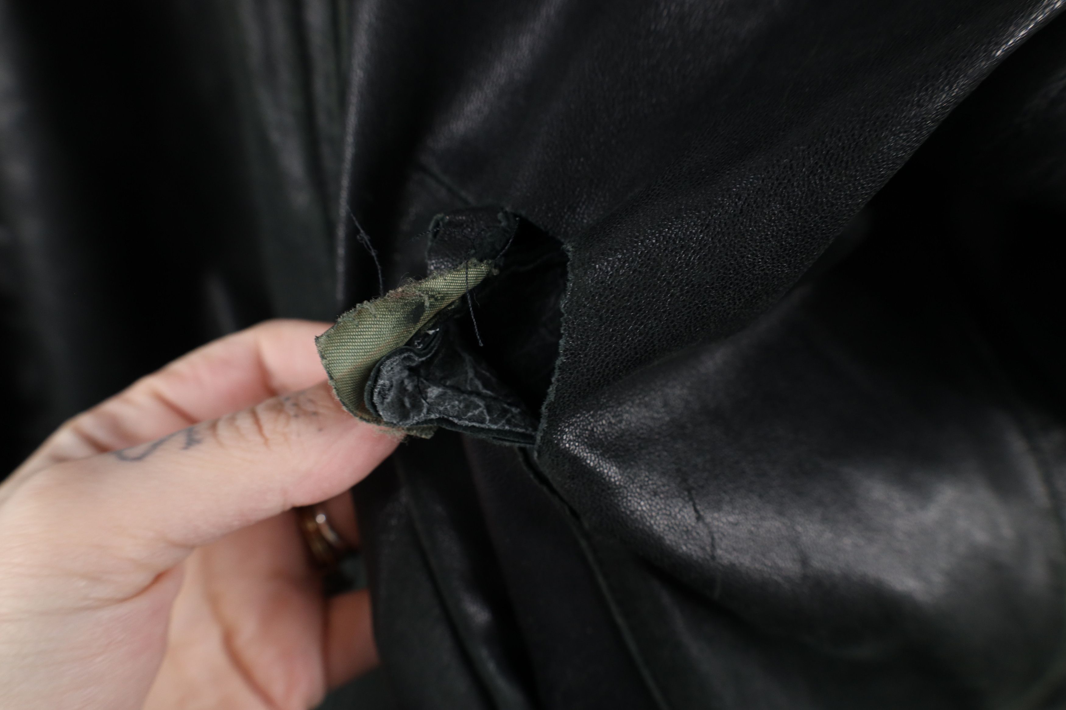Vintage Vintage 90s Streetwear Leather Full Zip Bomber Jacket Black Size US XXL / EU 58 / 5 - 5 Thumbnail