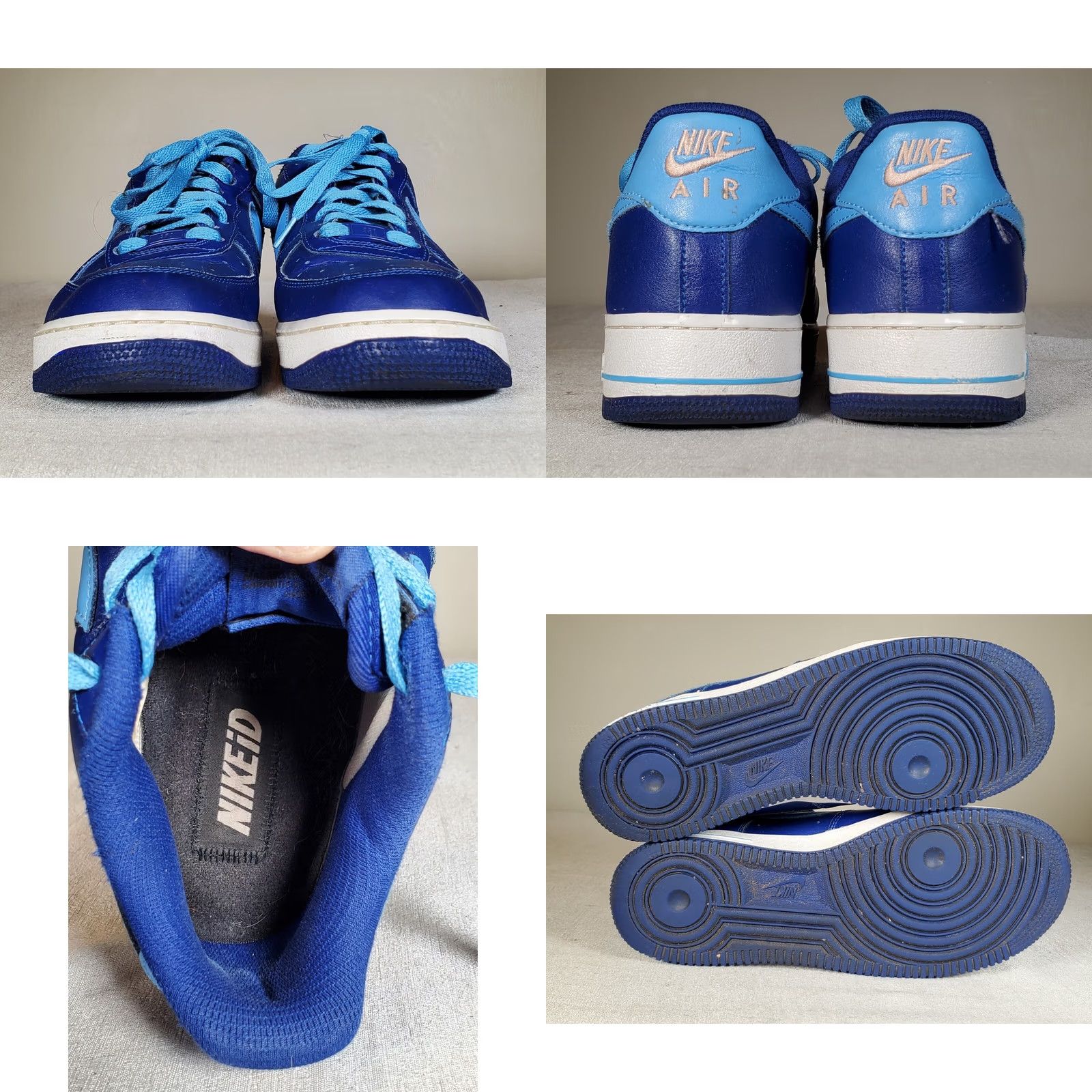 Nike Nike Air Force 1 Low iD By You - Womens Sneakers - Premium Blue - AQ3778-992 - Comfortable Shoes - Official Size US 10 / IT 40 - 8 Thumbnail