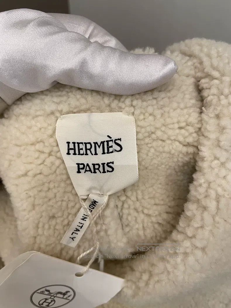 Hermes Hermes Beige lamb fur coat Size XXS / US 00 / IT 34 - 4 Thumbnail