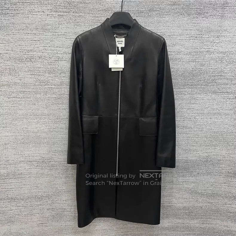 Hermes Hermes Minimalist Style Lamb Leather Jacket Size XXS / US 00 / IT 34 - 1 Thumbnail