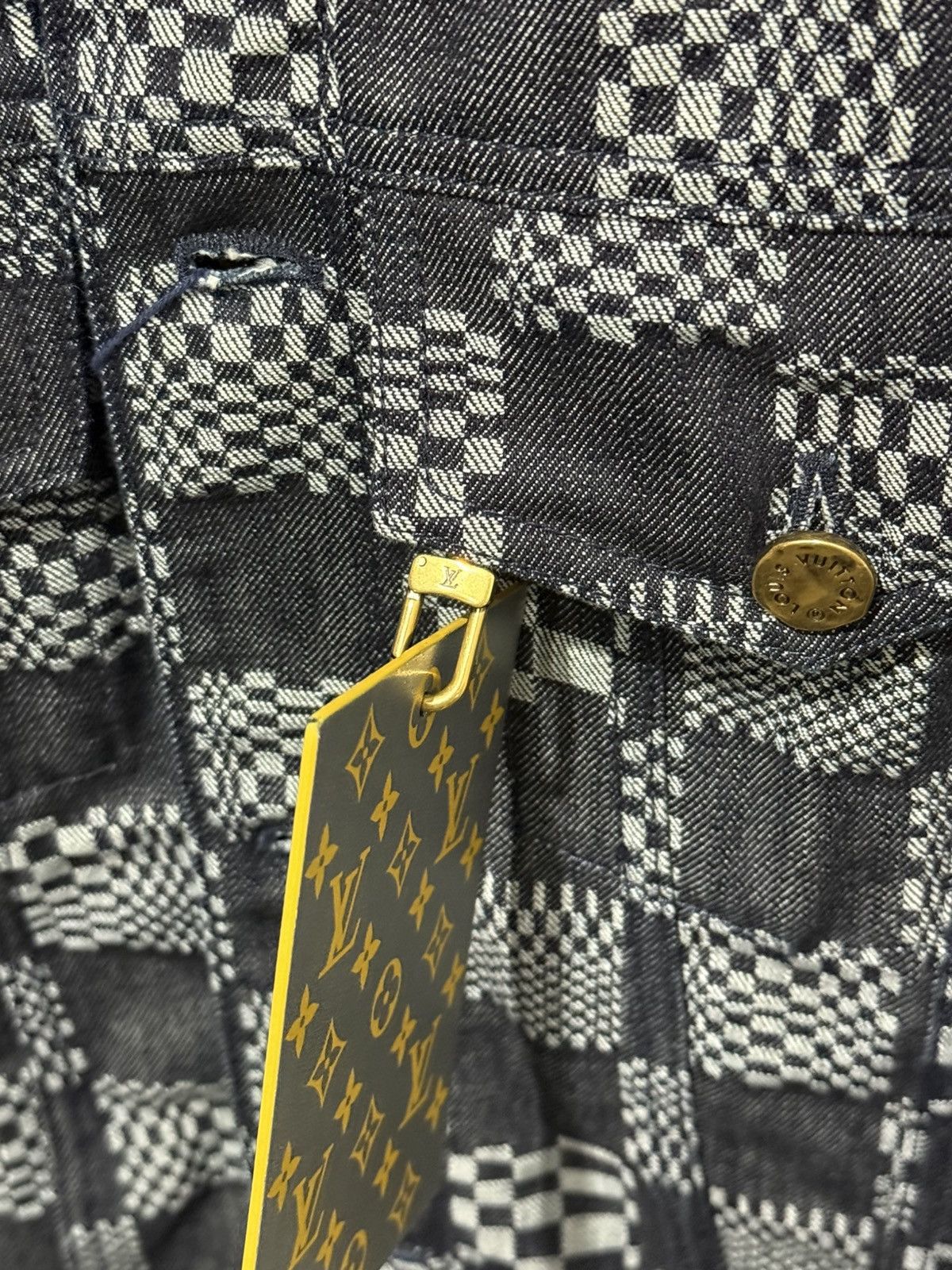 Louis Vuitton Louis Vuitton Virgil Abloh Distorted Damier Denim Jacket NEW Size US M / EU 48-50 / 2 - 12 Thumbnail