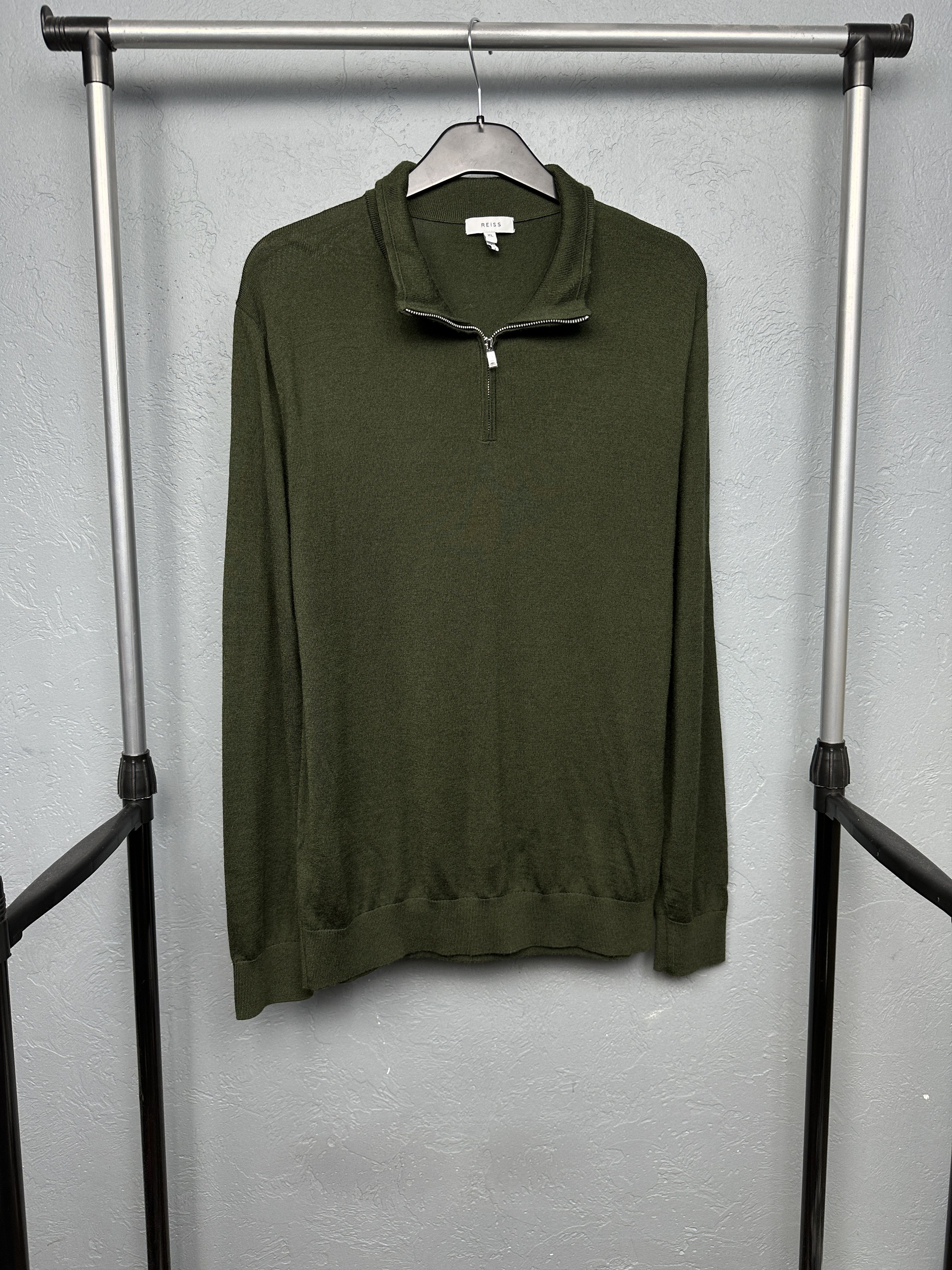 Reiss Reiss Mens Wool Quarter 1\4 Zip Sweater Size US XL / EU 56 / 4 - 1 Thumbnail