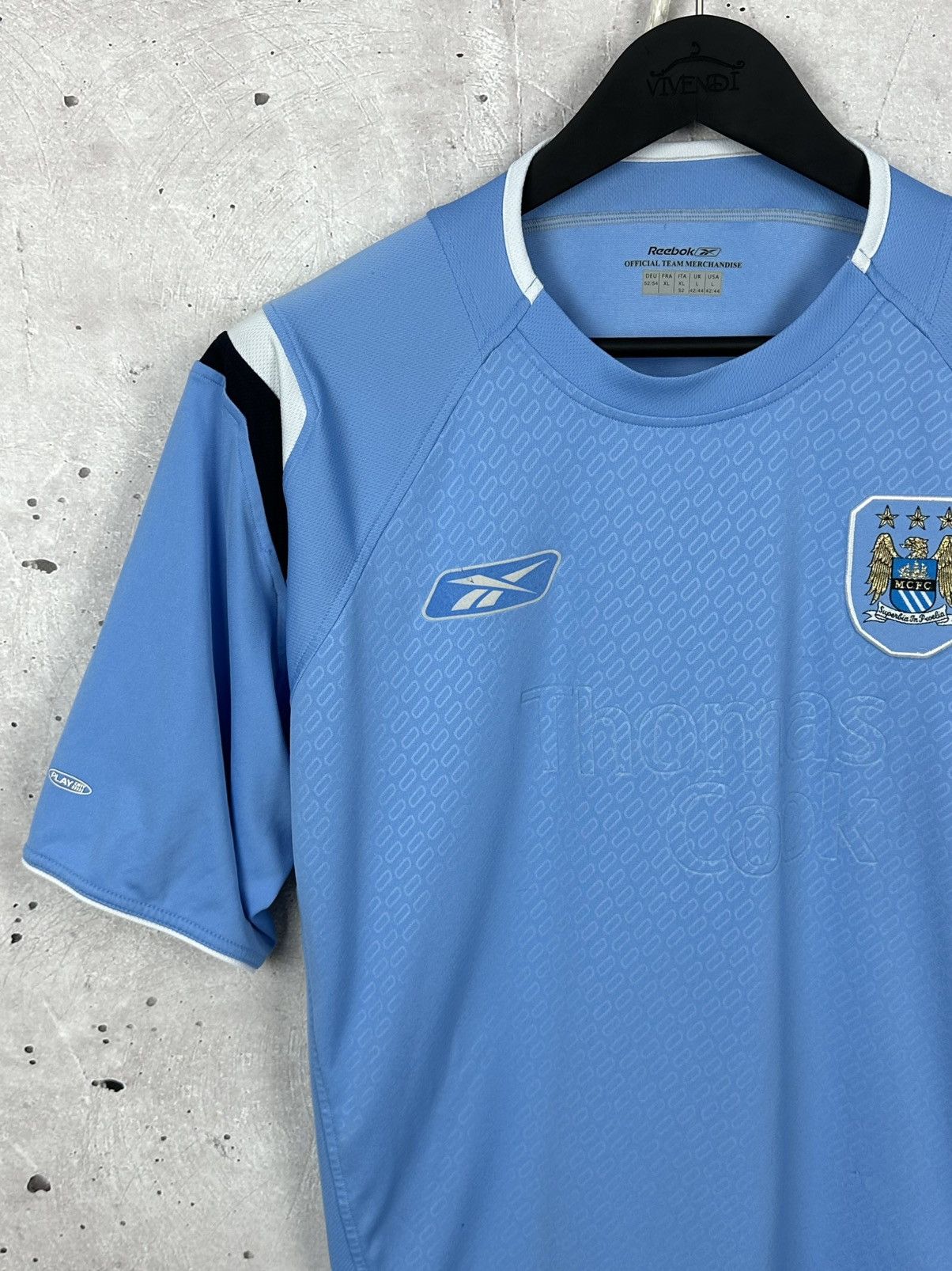Reebok × Vintage Vintage Reebok Manchester City Blue Soccer Jersey Size US XL / EU 56 / 4 - 3 Thumbnail
