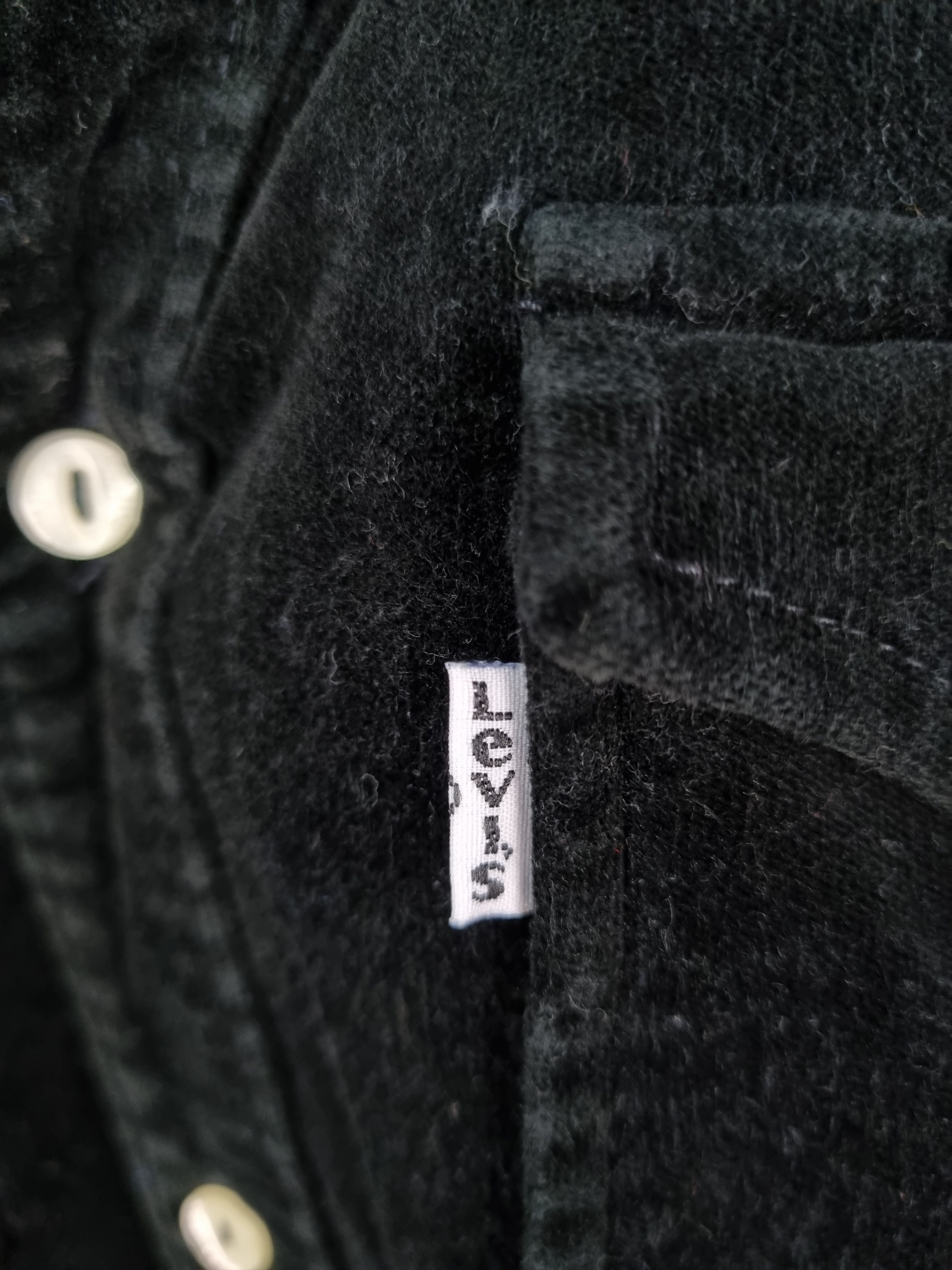 Levi's × Levi's Vintage Clothing Levis Deep Black Velvet Corduroy Cowboy Shirt Size US M / EU 48-50 / 2 - 9 Thumbnail