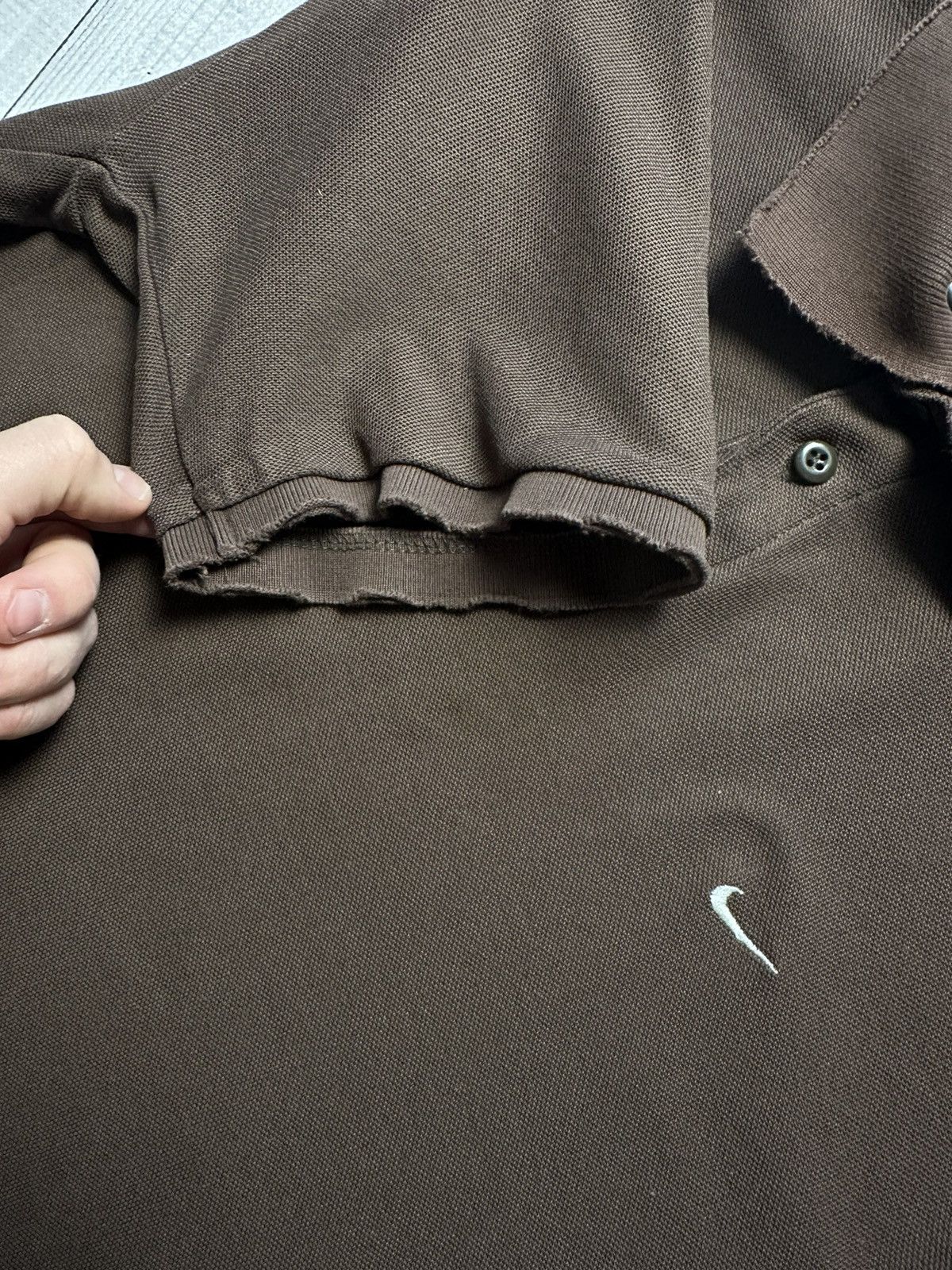 Nike × Vintage Vintage Nike brown polo logo distressed rare size M Size US M / EU 48-50 / 2 - 6 Thumbnail