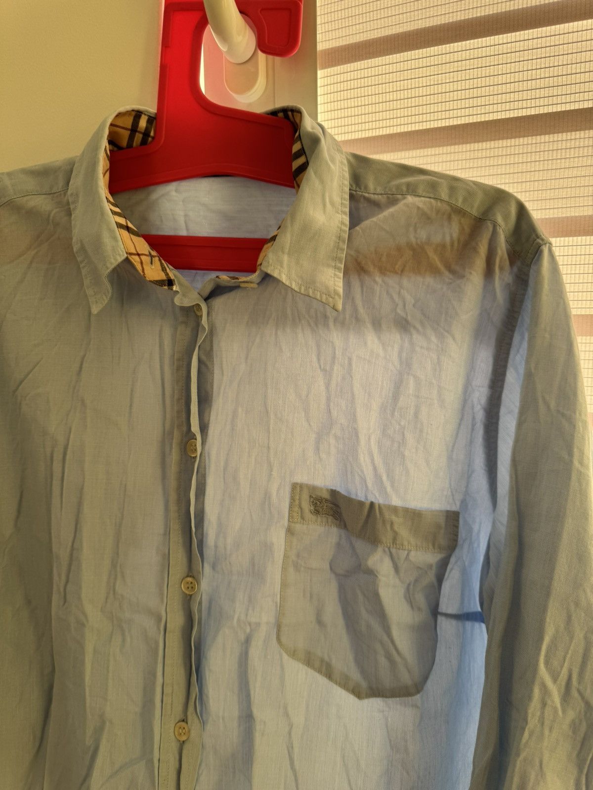 Burberry Burberry shirt blue 16 vintage Size XXL / US 16-18 / IT 52-54 - 5 Thumbnail