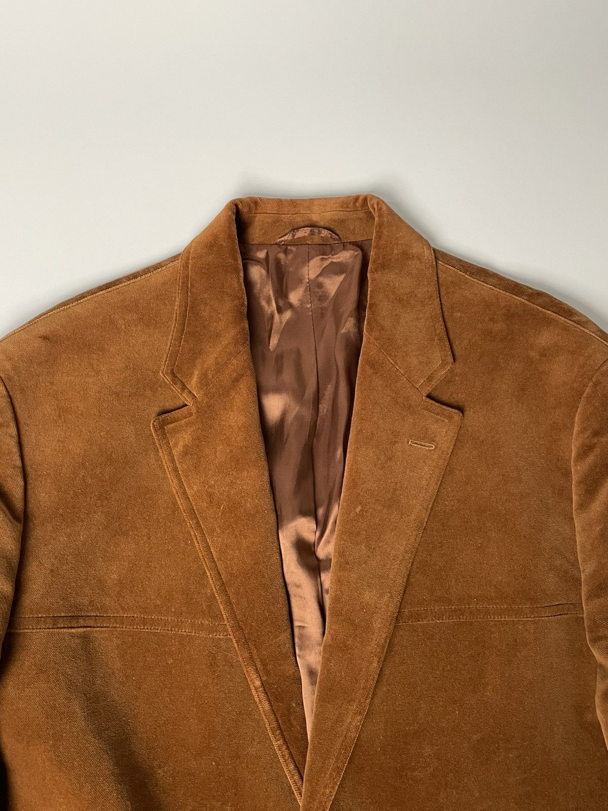 Helmut Lang Vintage Helmut Lang Suede Velvet Blazer Size 50R - 2 Thumbnail