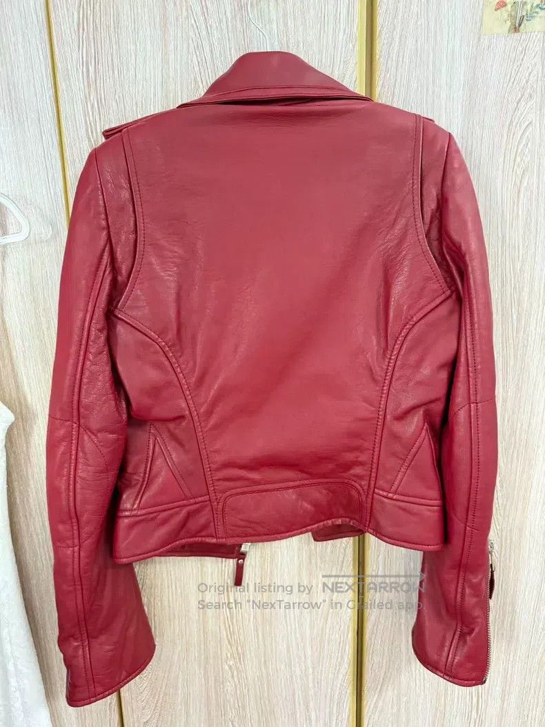 Balenciaga Balenciaga size 38 Classic Biker Leather Jacket, Burgundy Size M / US 6-8 / IT 42-44 - 2 Thumbnail