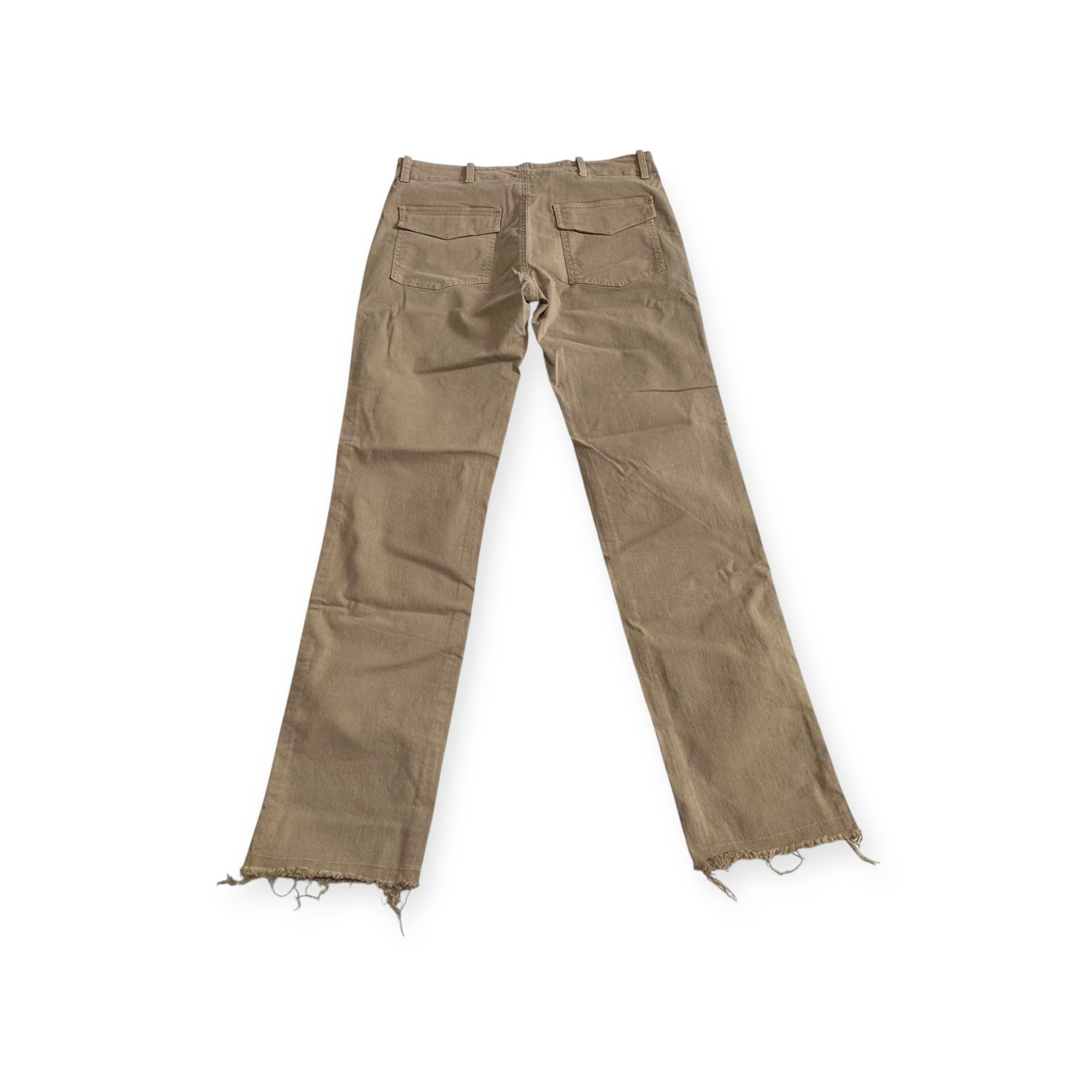 Nili Lotan Nili Lotan Jenna Cropped Raw-Edge Pants, Beige/Khaki, Size 4 Size 27" / US 4 / IT 40 - 6 Thumbnail